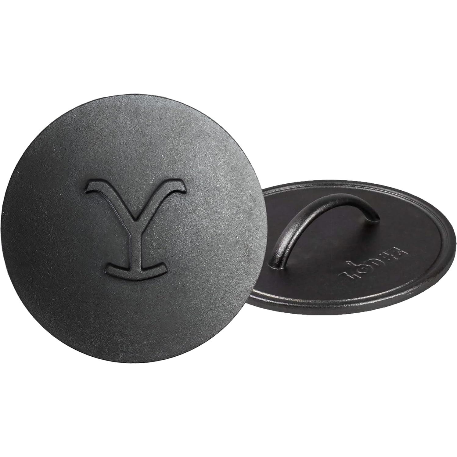 Prensa de Parrilla Redonda Lodge Yellowstone 20.32 cm Hierro Fundido