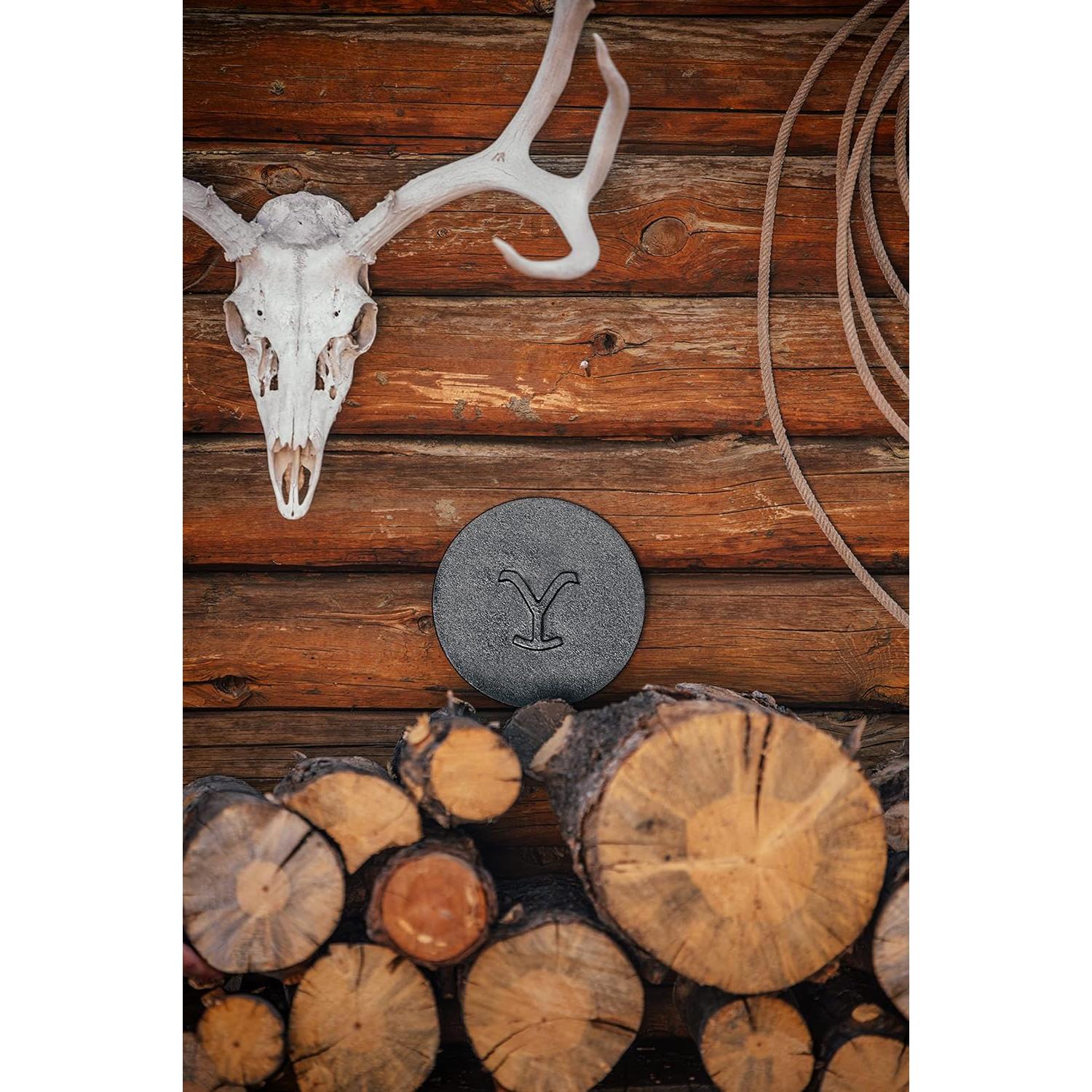 Prensa de Parrilla Redonda Lodge Yellowstone 20.32 cm Hierro Fundido