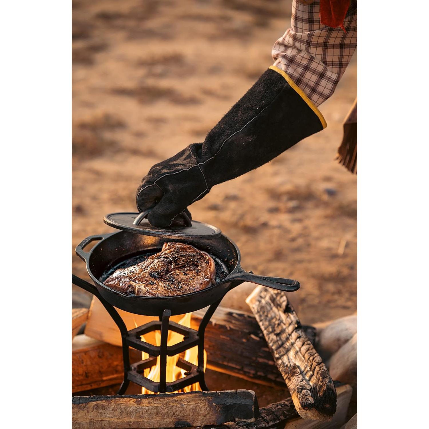 Prensa de Parrilla Redonda Lodge Yellowstone 20.32 cm Hierro Fundido