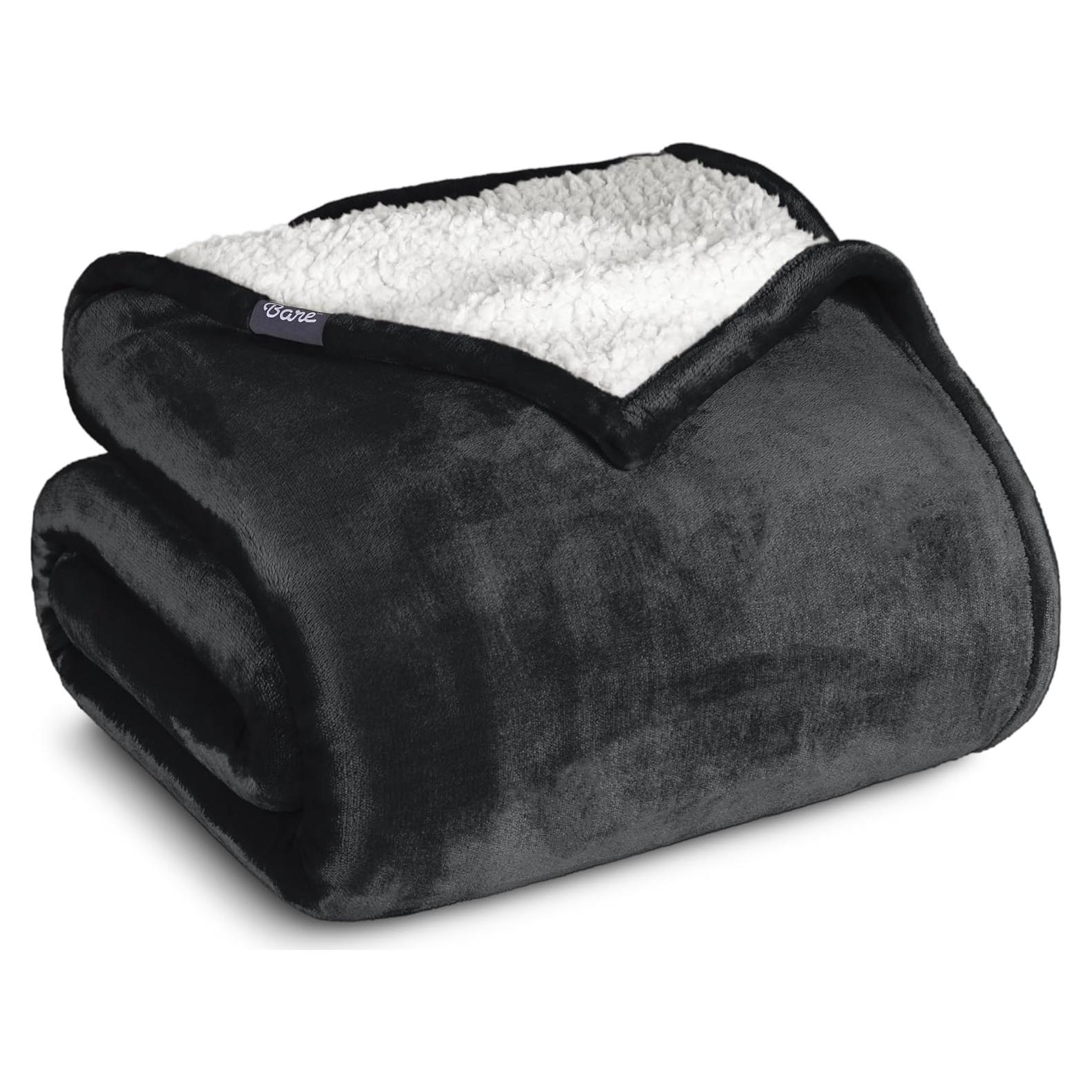 Manta Sherpa Bare Home 50x60 cm Negra - Suave y Ligera