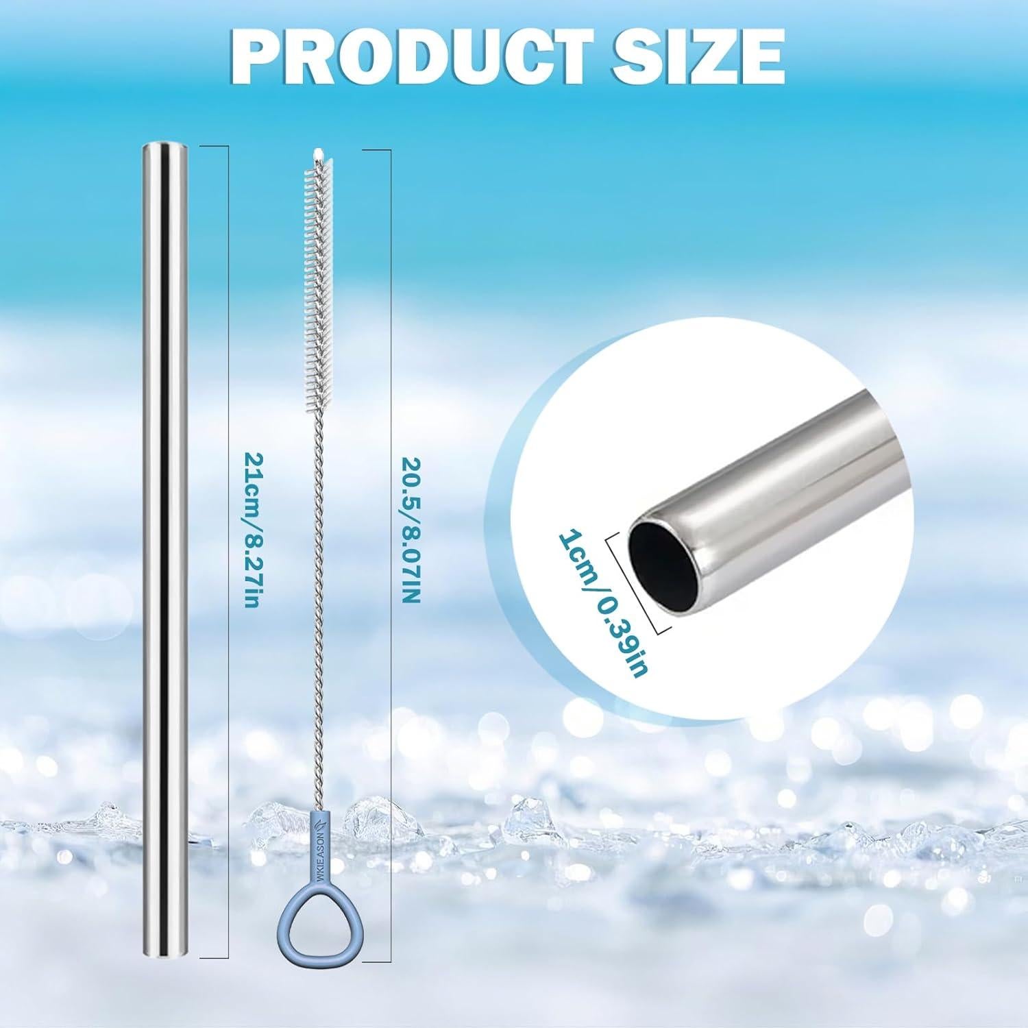 Pajitas Reutilizables de Acero Inoxidable WKIEASON 3PCS para Owala 24oz/32oz