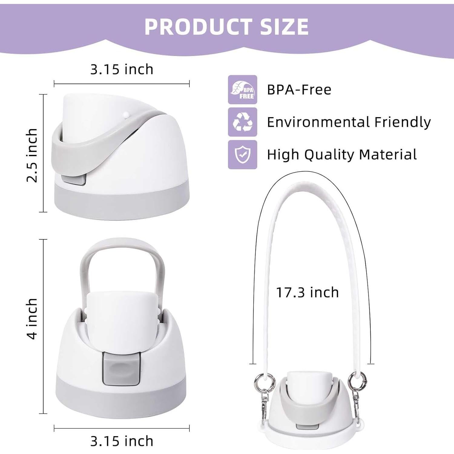 Tapa de Reemplazo KFHOLIE para Botellas Owala Freesip 16-40oz