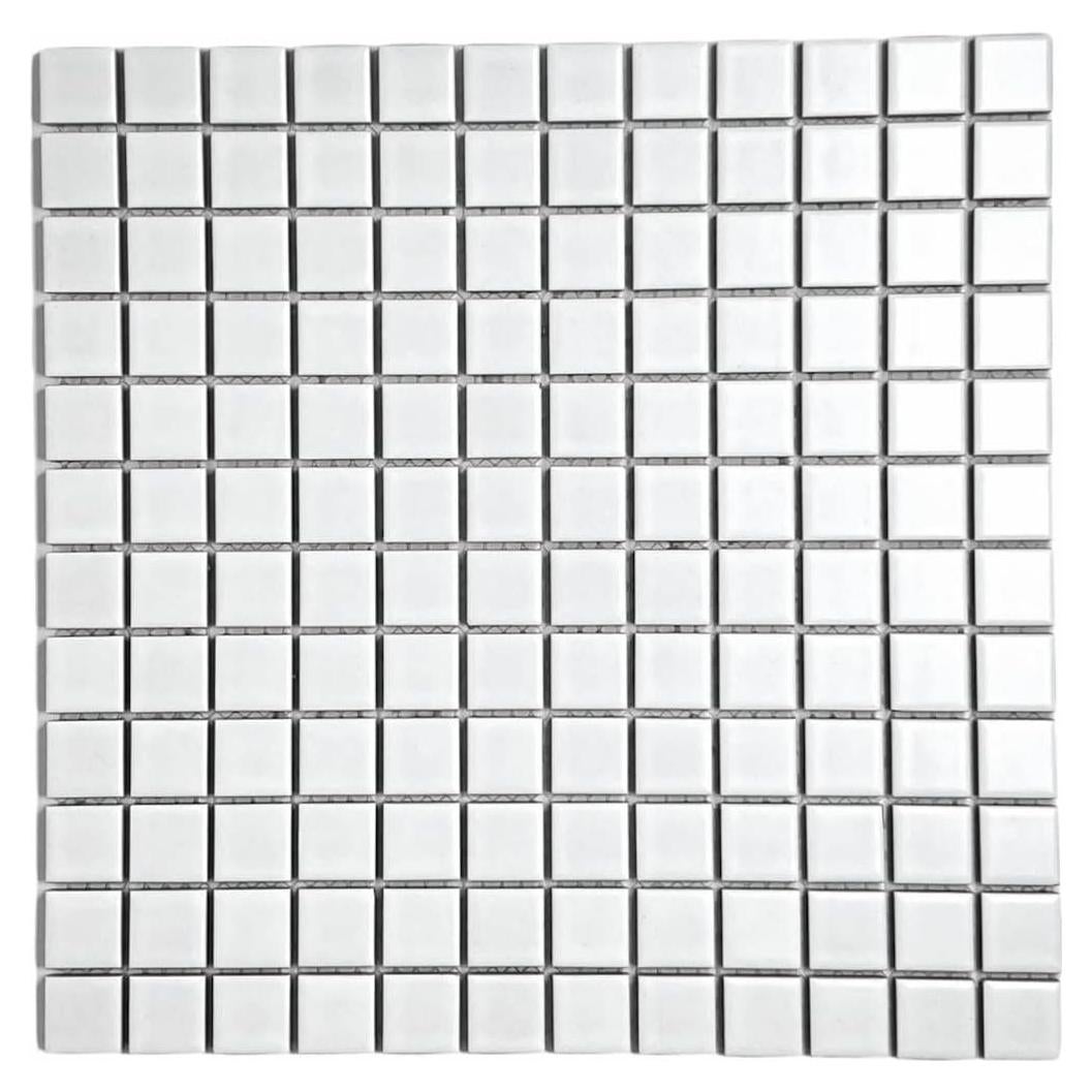 Azulejo Porcelánico Mate Blanco Tenedos 30.48x30.48 cm - 5 Hojas
