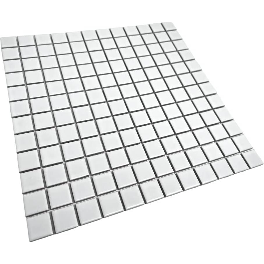 Azulejo Porcelánico Mate Blanco Tenedos 30.48x30.48 cm - 5 Hojas