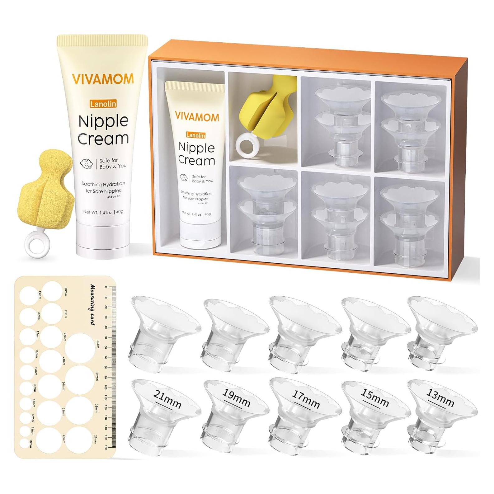 Kit de Tamaño de Brida Vivamom 10PCS + Crema de Pezón