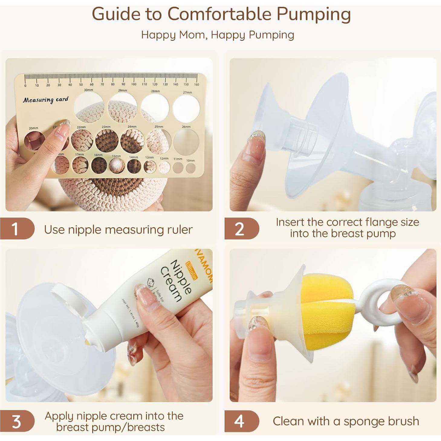 Kit de Tamaño de Brida Vivamom 10PCS + Crema de Pezón