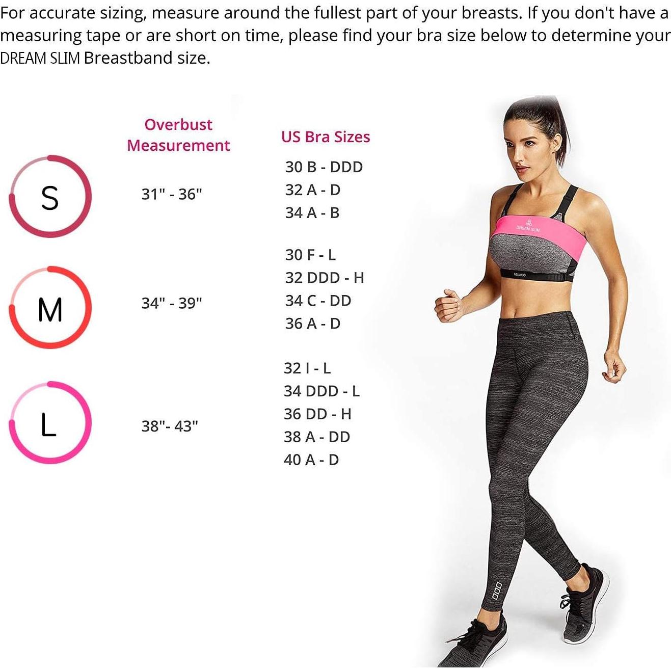 Banda de Soporte para el Pecho Dream Slim Ajustable - Negro