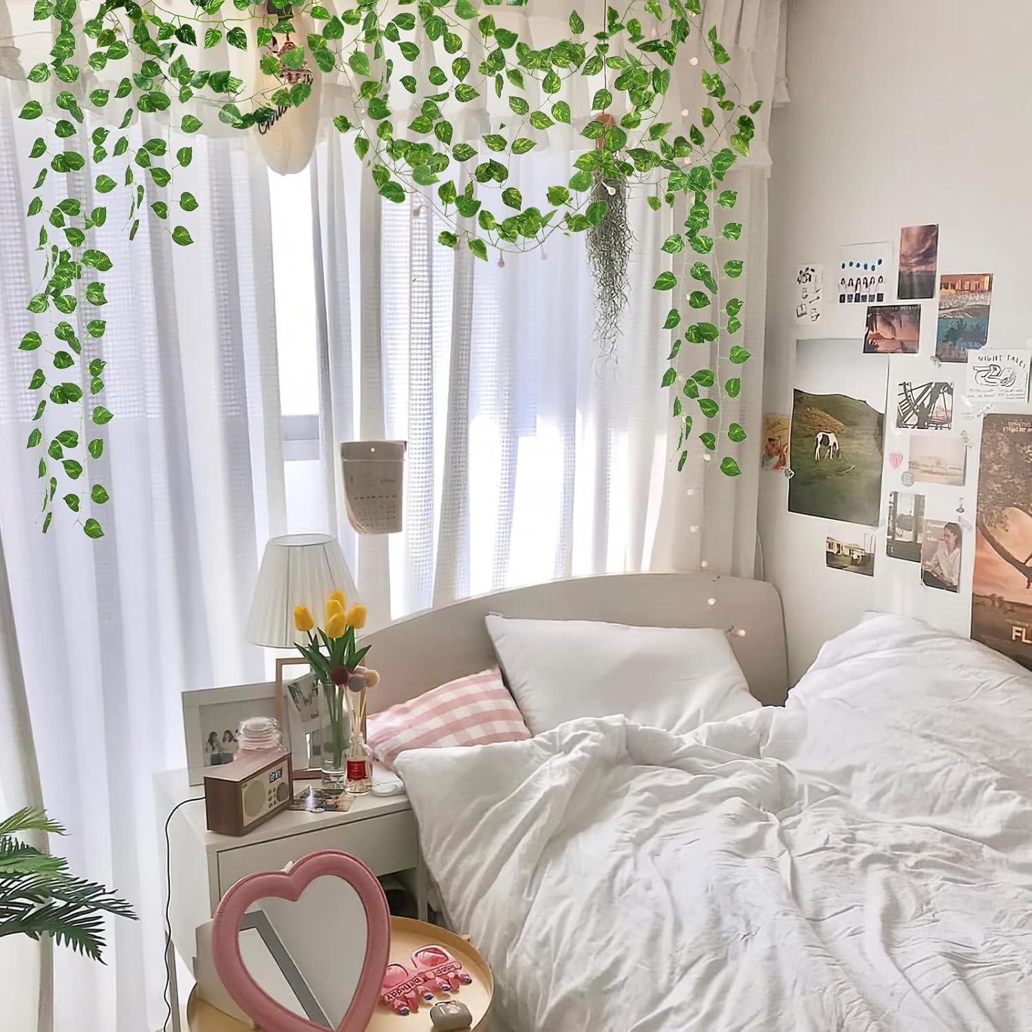 Guirnalda de Hiedra Artificial CQURE 72 Vides 504 pies UV