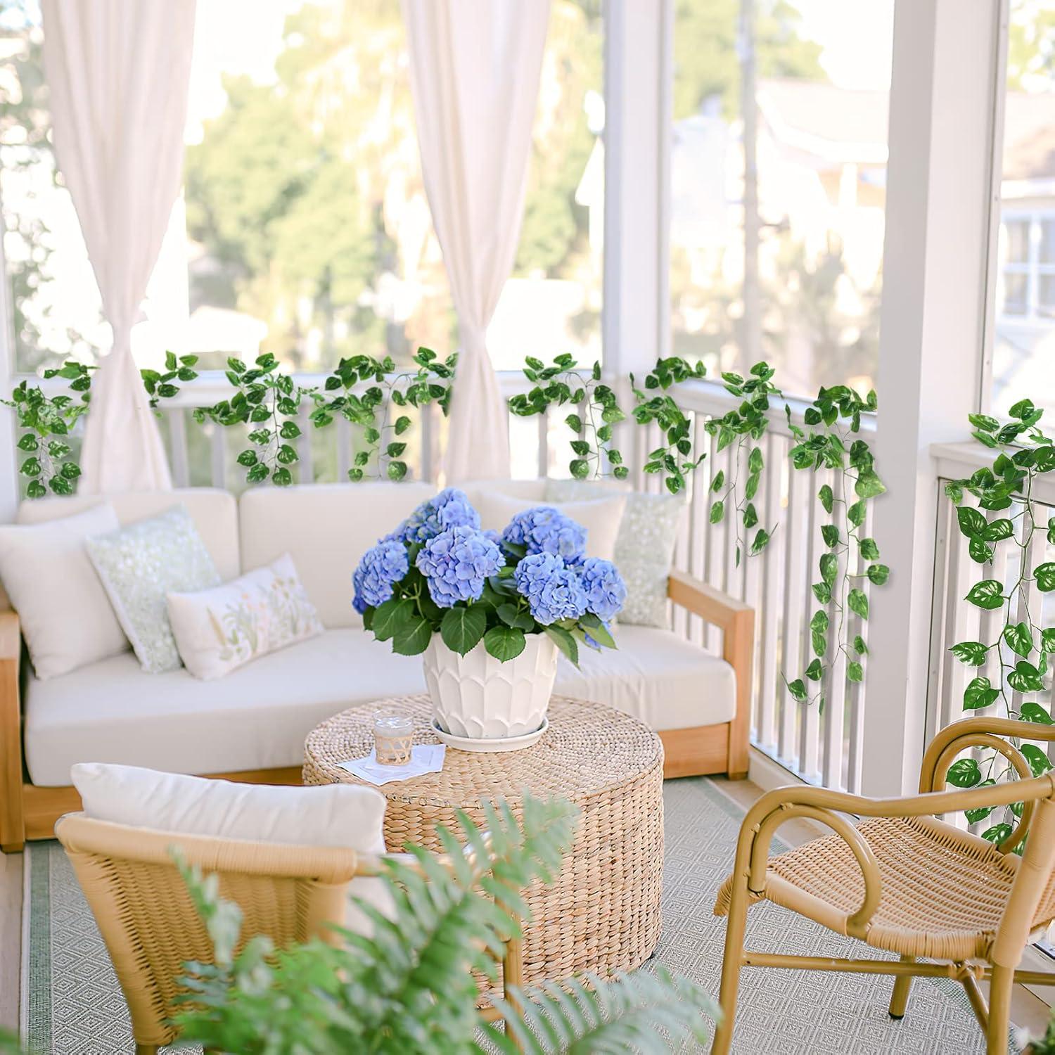 Guirnalda de Hiedra Artificial CQURE 72 Vides 504 pies UV