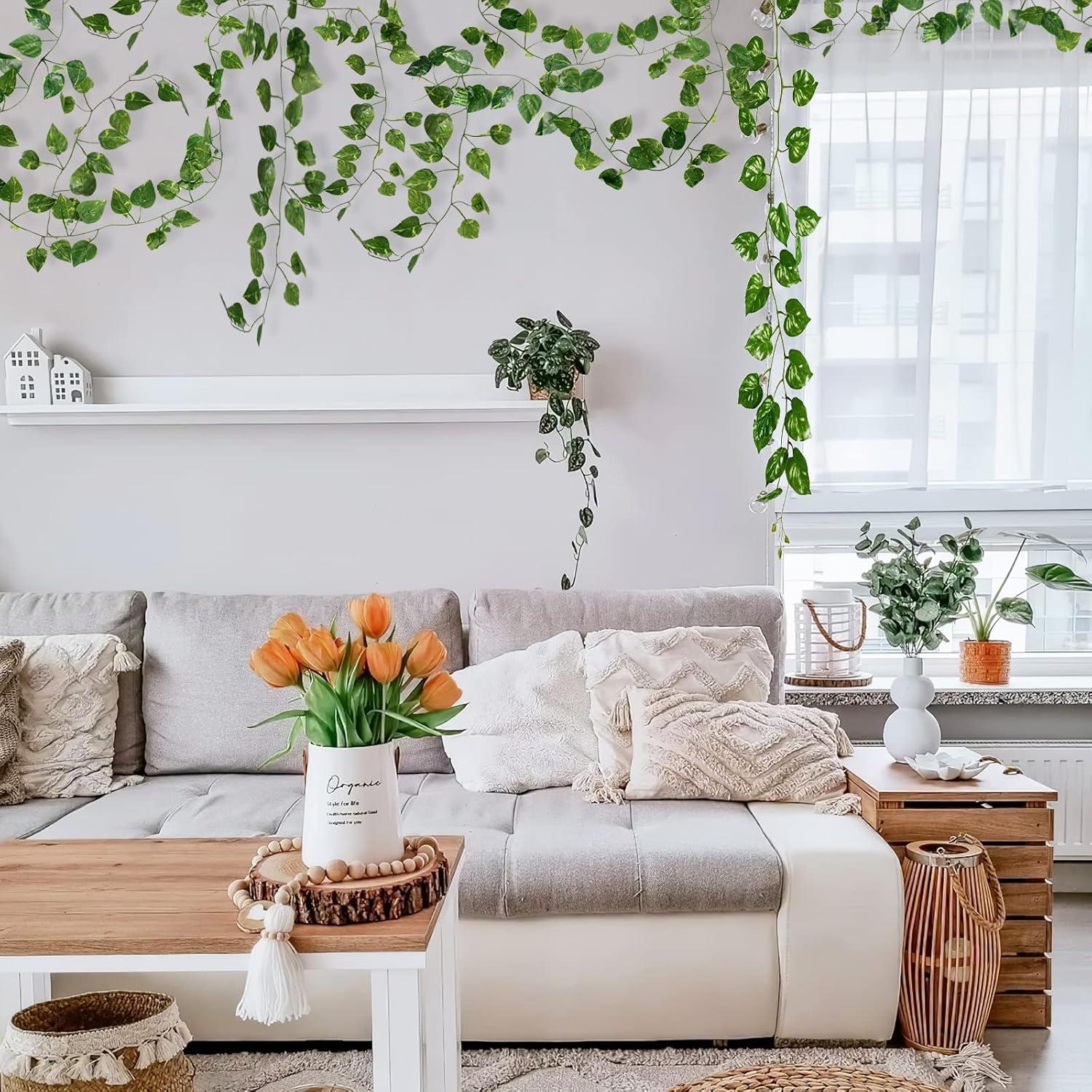 Guirnalda de Hiedra Artificial CQURE 72 Vides 504 pies UV