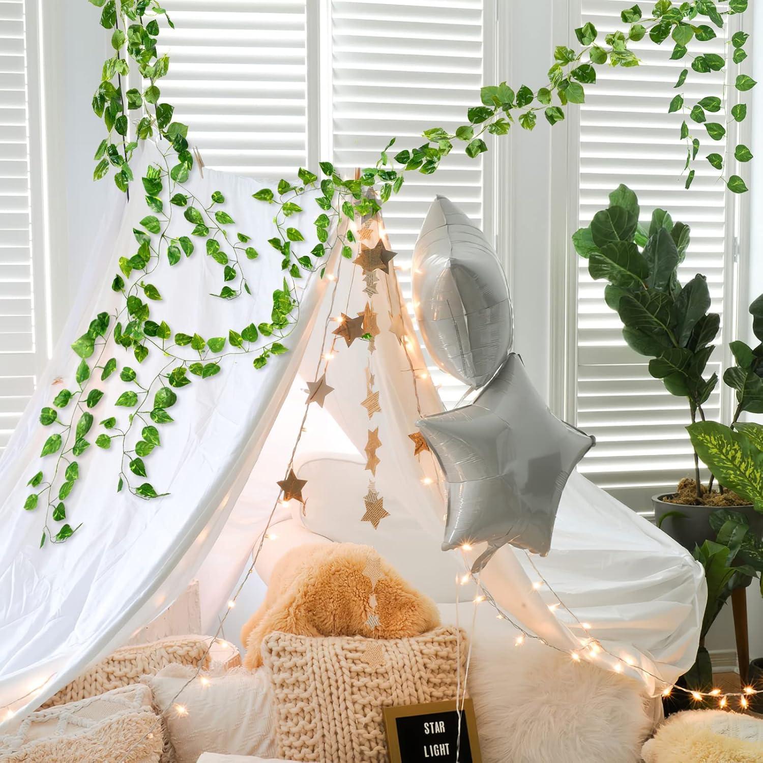 Guirnalda de Hiedra Artificial CQURE 72 Vides 504 pies UV