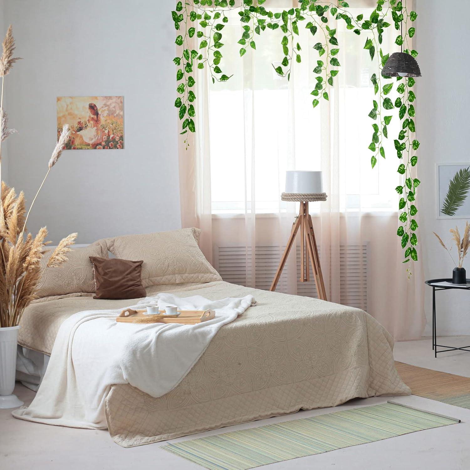 Guirnalda de Hiedra Artificial CQURE 72 Vides 504 pies UV