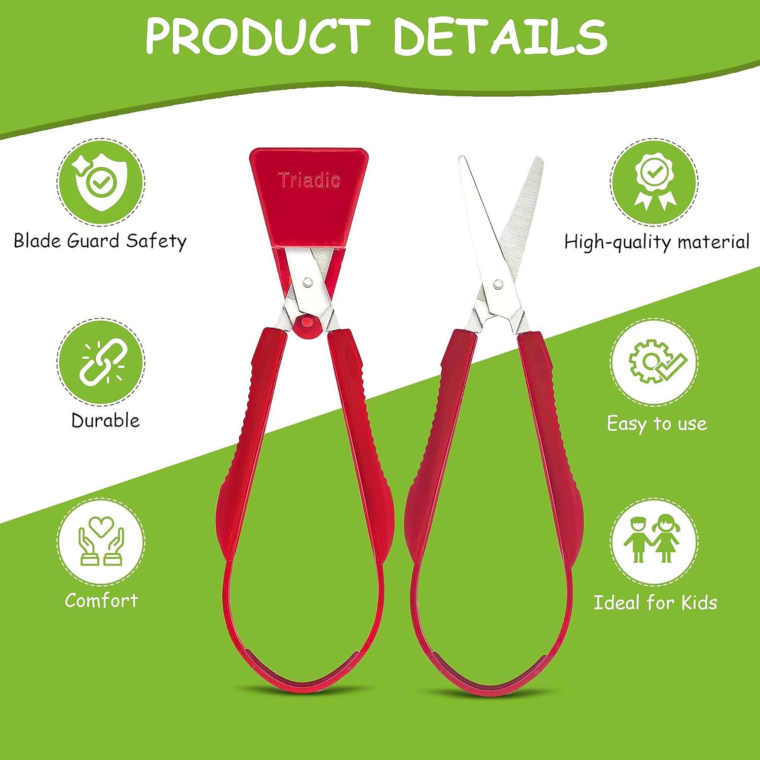 Tijeras de Bucle Triadic para Niños con Protección de Seguridad