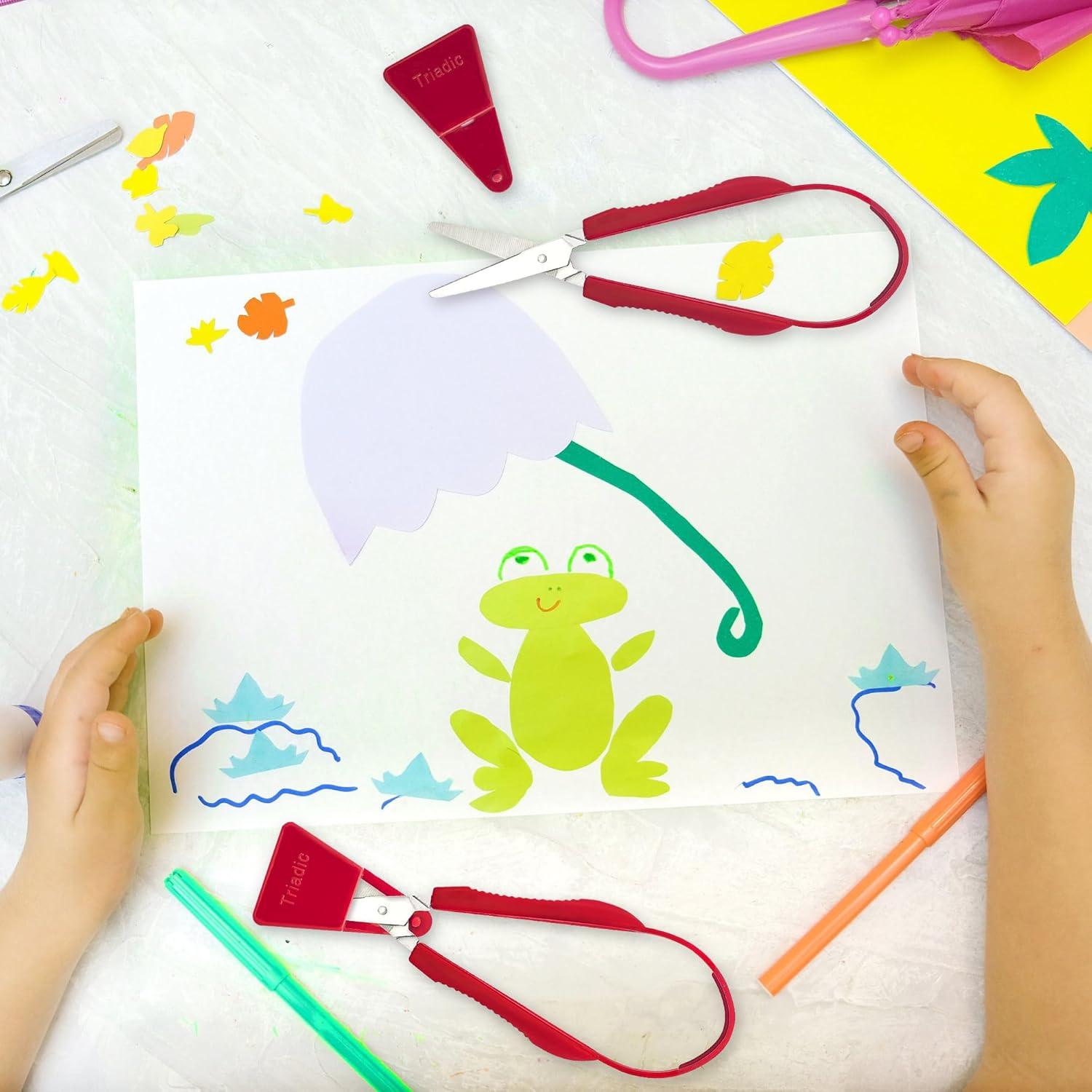 Tijeras de Bucle Triadic para Niños con Protección de Seguridad