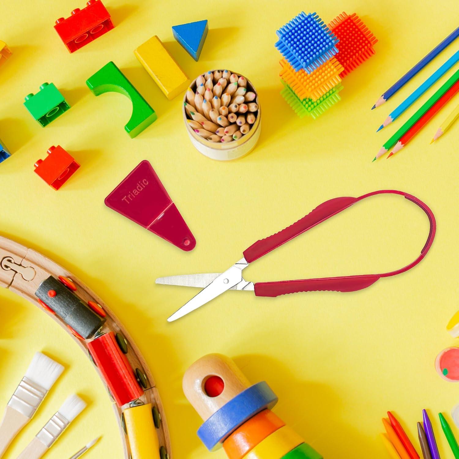 Tijeras de Bucle Triadic para Niños con Protección de Seguridad