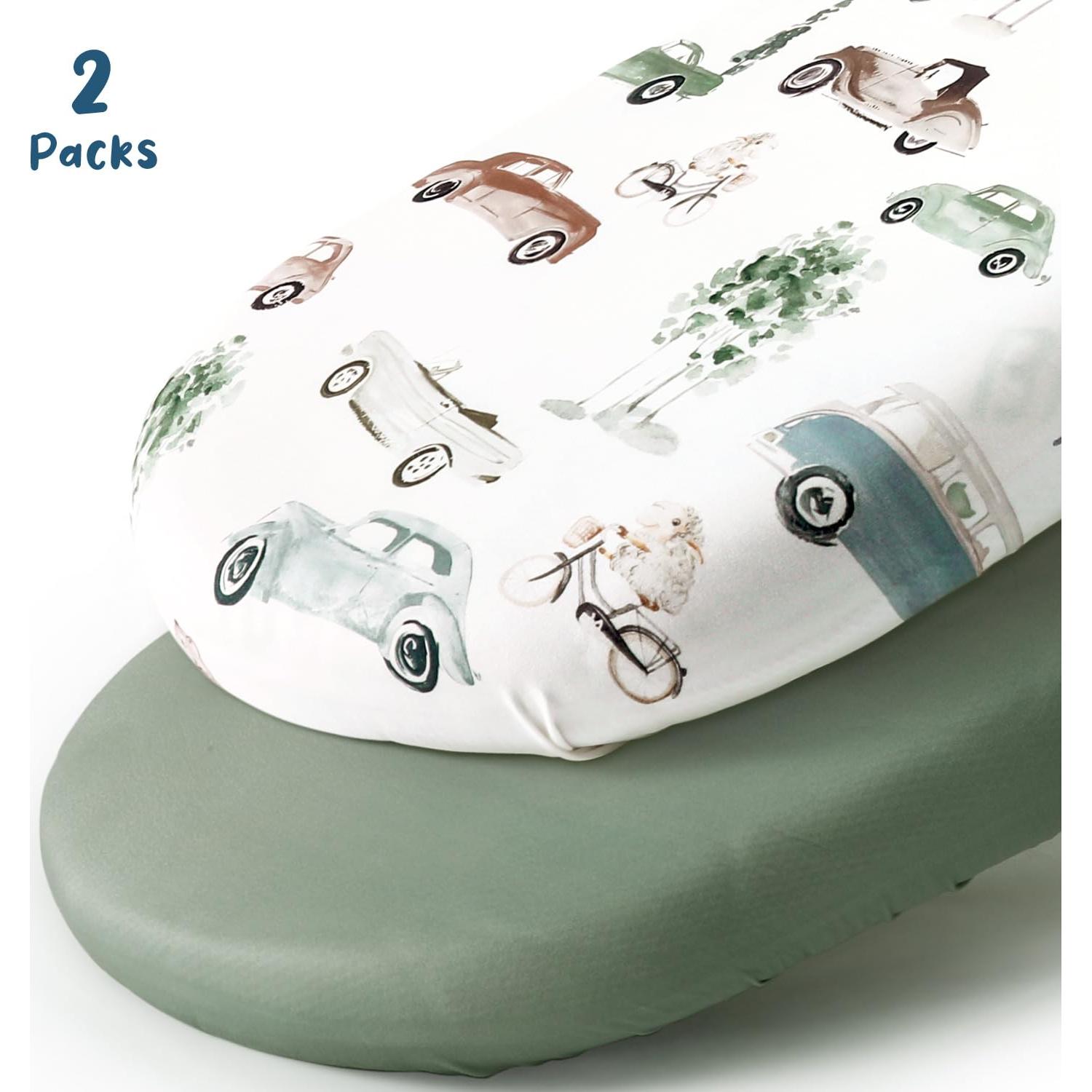 Juego de Sábanas Ajustadas GRSSDER para Cuna 2 Piezas Autos