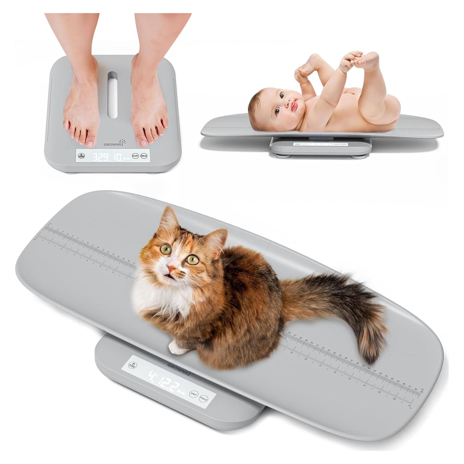 Báscula Digital Multifuncional Grownsy para Bebés y Mascotas 150 kg