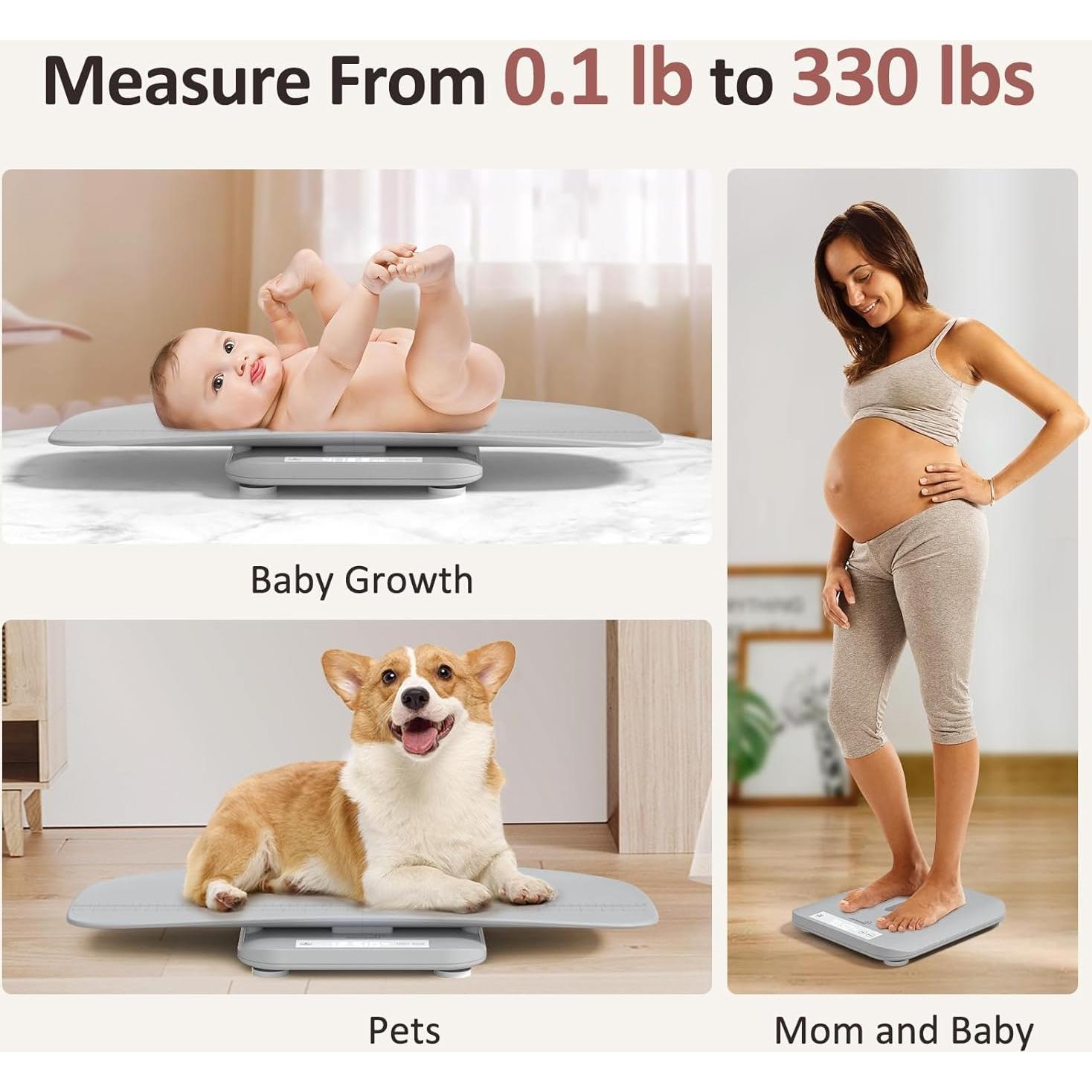 Báscula Digital Multifuncional Grownsy para Bebés y Mascotas 150 kg