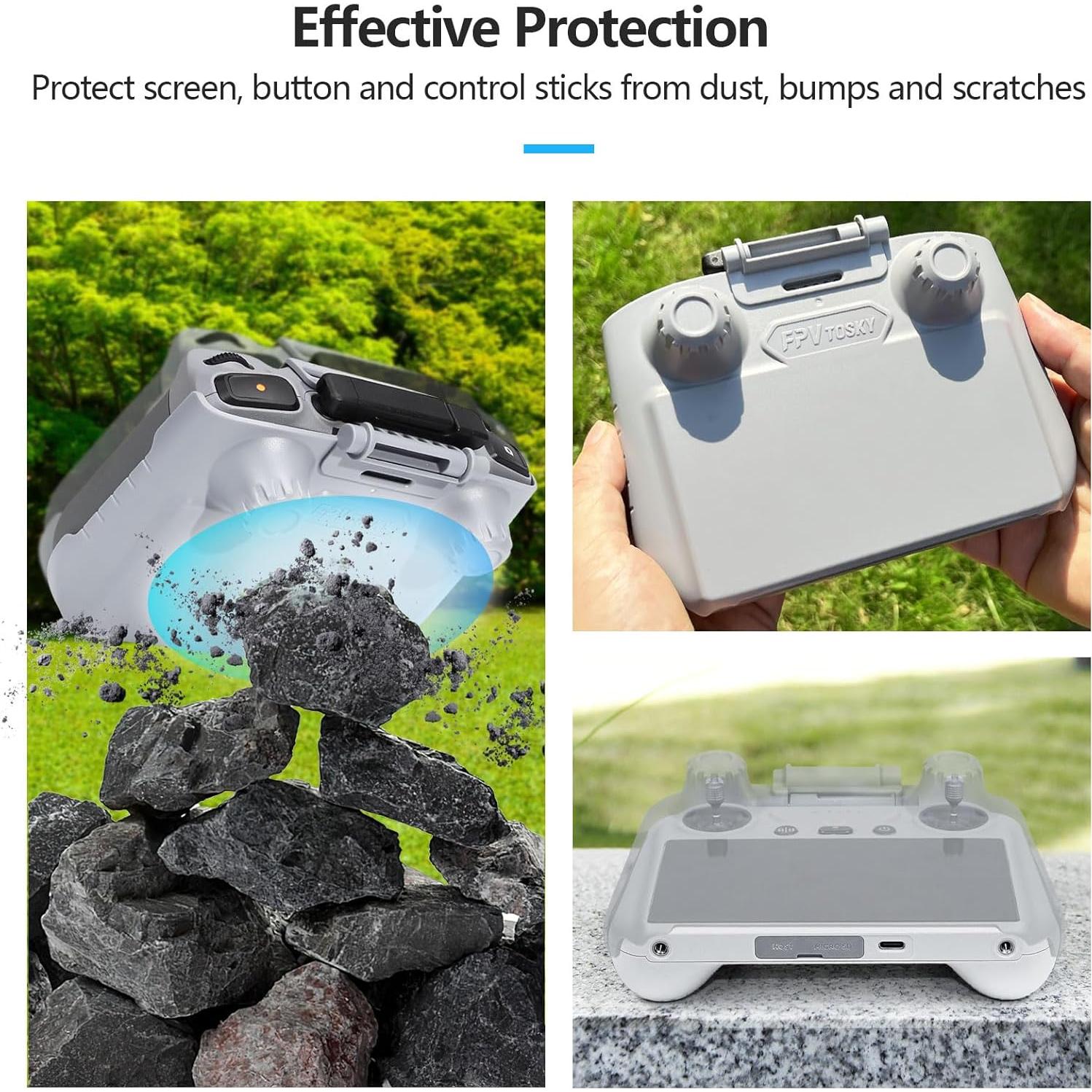 Cubierta Solar 2 en 1 FPVtosky para Controlador RC2 DJI Mini 4 Pro