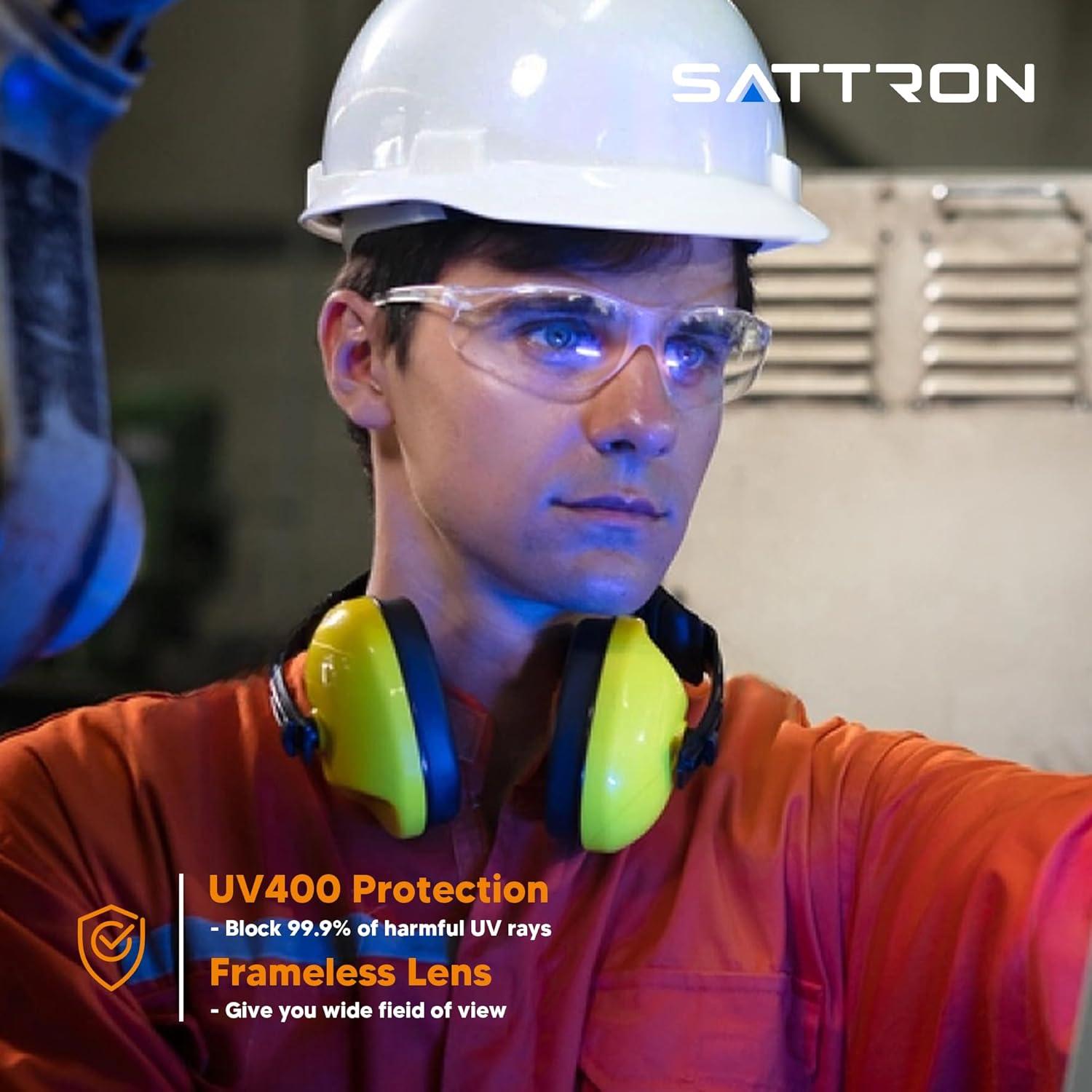 Gafas de Seguridad Transparentes SATTRON 24 Pack UV ANSI Z87.1