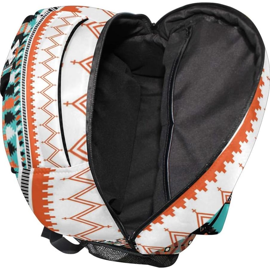 Mochila Étnica Azteca Geométrica AUUXVA para Viaje y Escuela