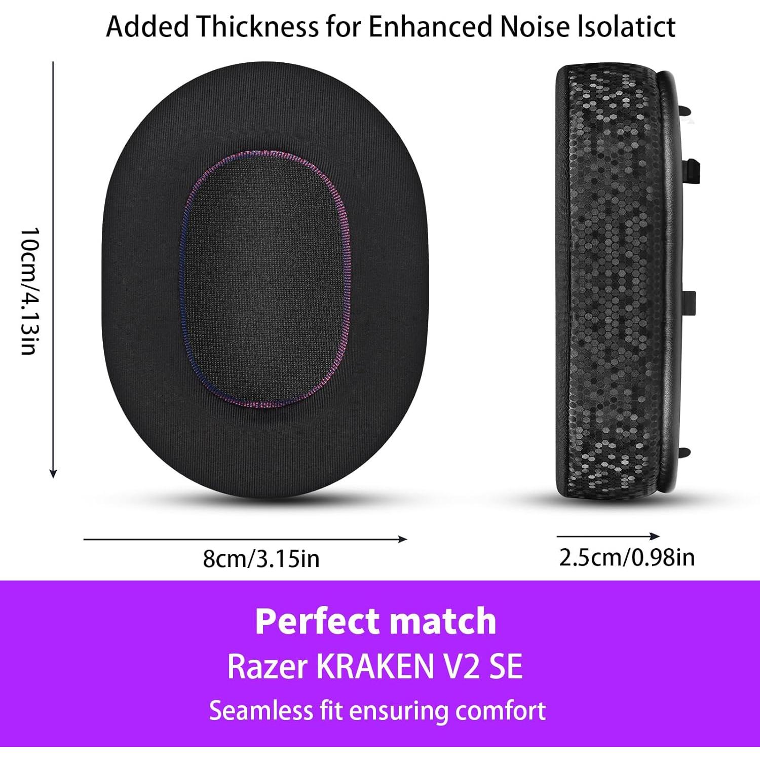Almohadillas de Gel Mágico Jomwag para Razer Kraken V2 SE