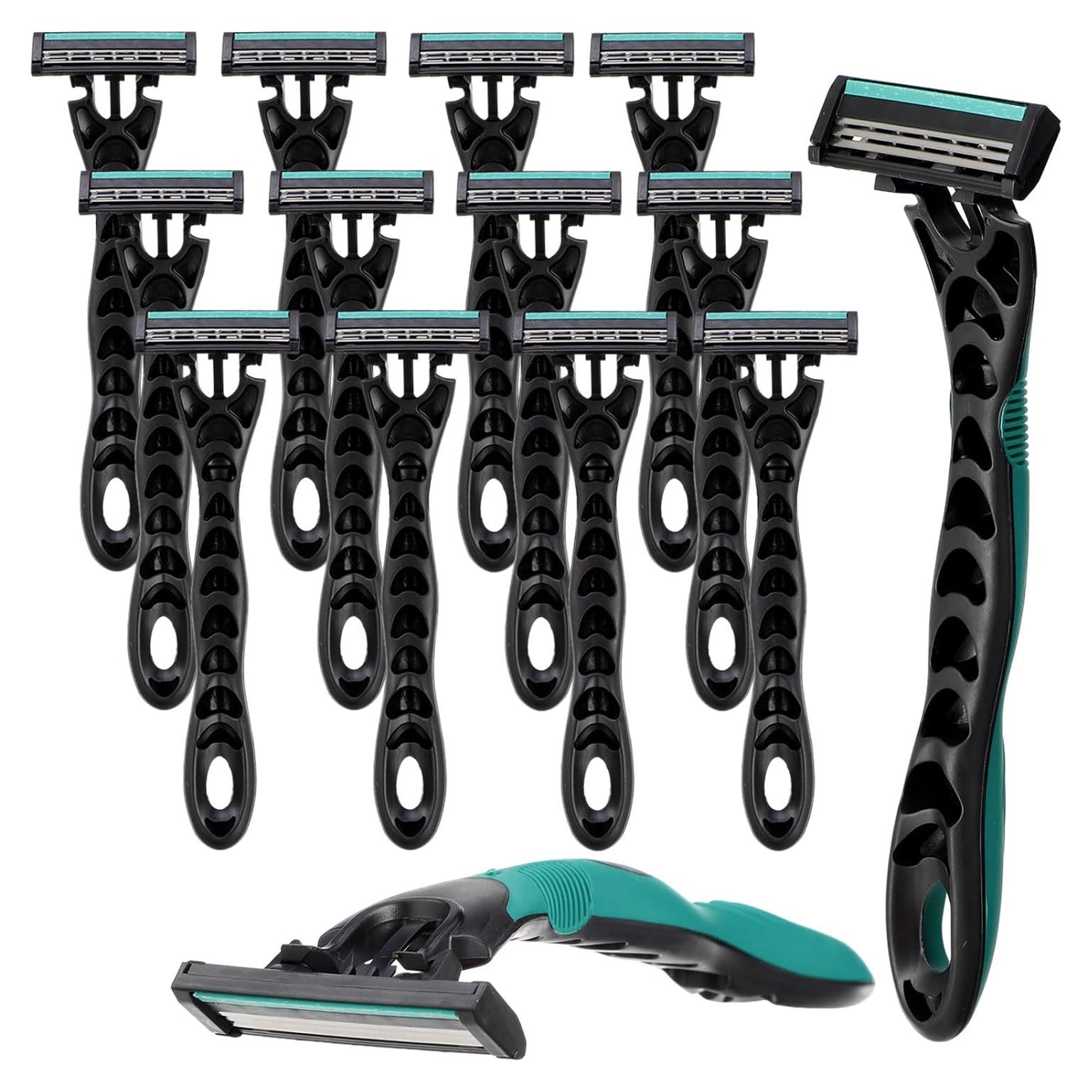 Afeitadoras Desechables Leriton 12 Pcs 3 Cuchillas Piel Sensible