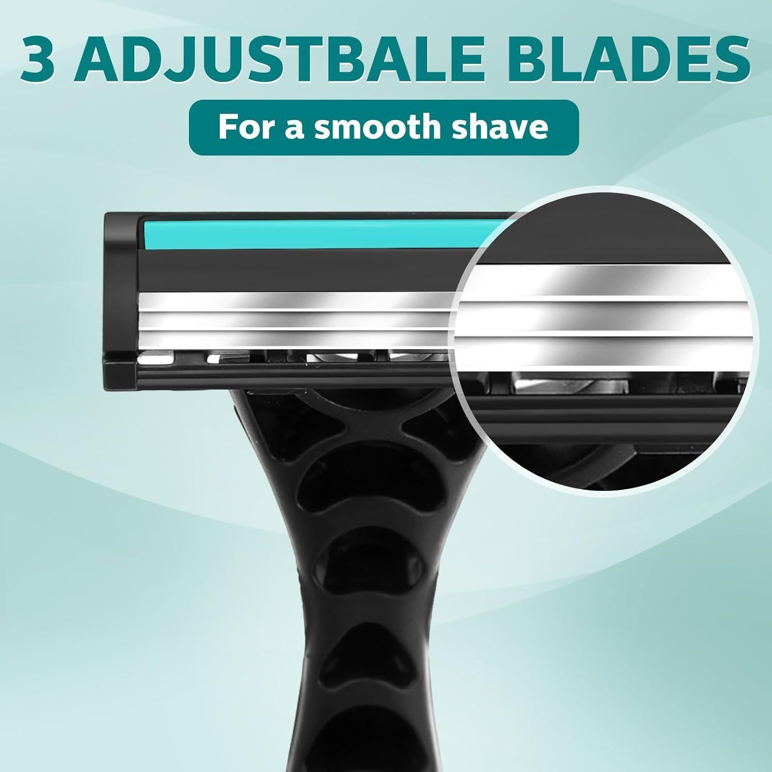 Afeitadoras Desechables Leriton 12 Pcs 3 Cuchillas Piel Sensible