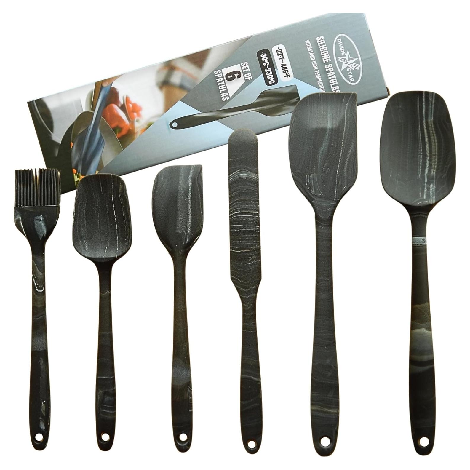 Juego de Espátulas de Silicona DIVIDE STAR 6 Piezas Antiadherente