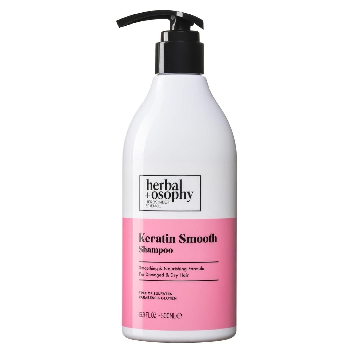 Champú Suave de Queratina Herbalosophy 500 ml - Cabello Brillante