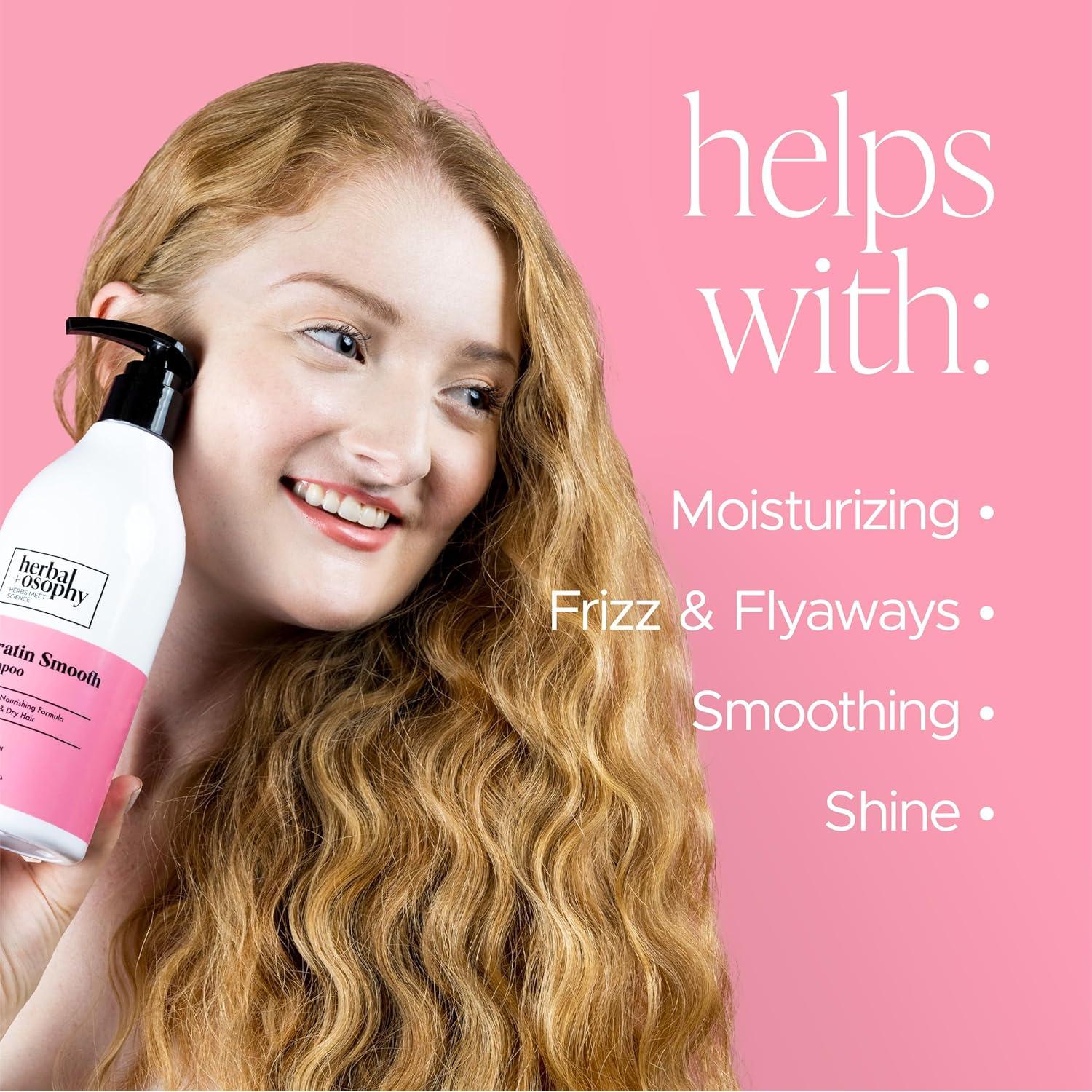 Champú Suave de Queratina Herbalosophy 500 ml - Cabello Brillante