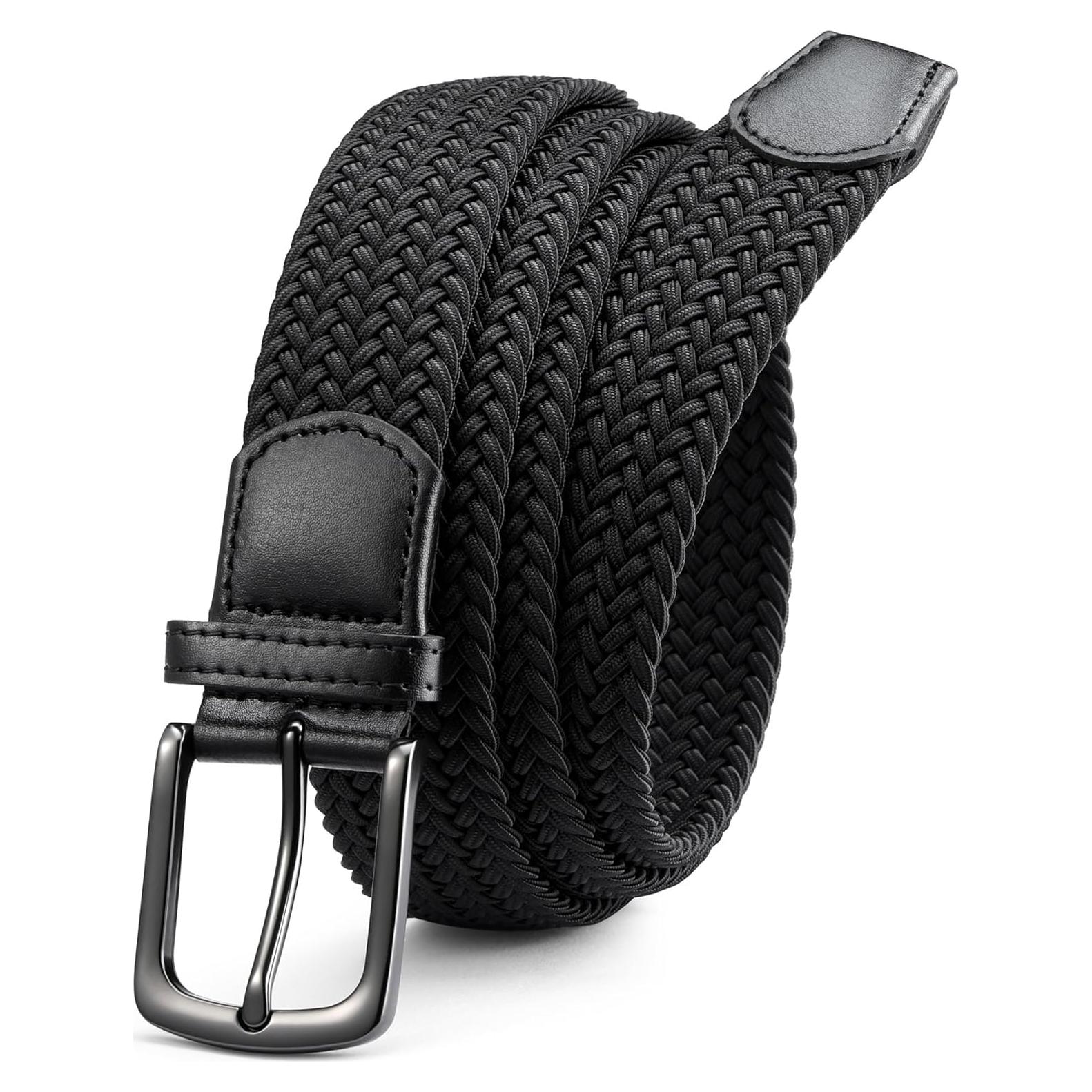 Cinturón elástico CHAOREN para hombres 3.5cm ajustable gris/negro