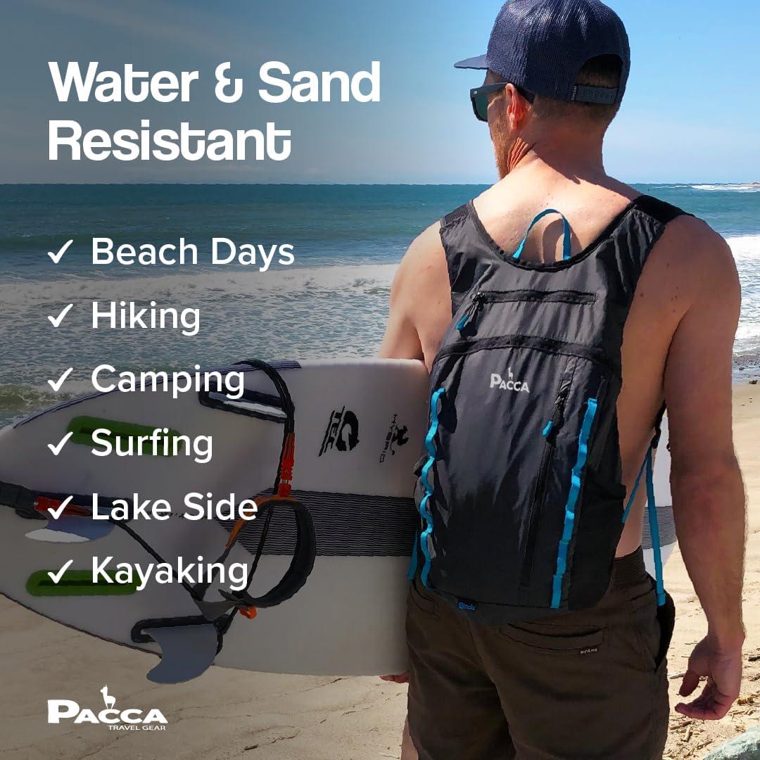 Mochila Pacca Onda 20L Plegable Negra para Viajes y Senderismo