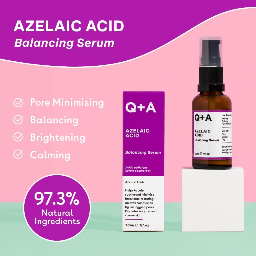 Suero Facial Equilibrante Q+A Ácido Azelaico 30ml con Zinc PCA
