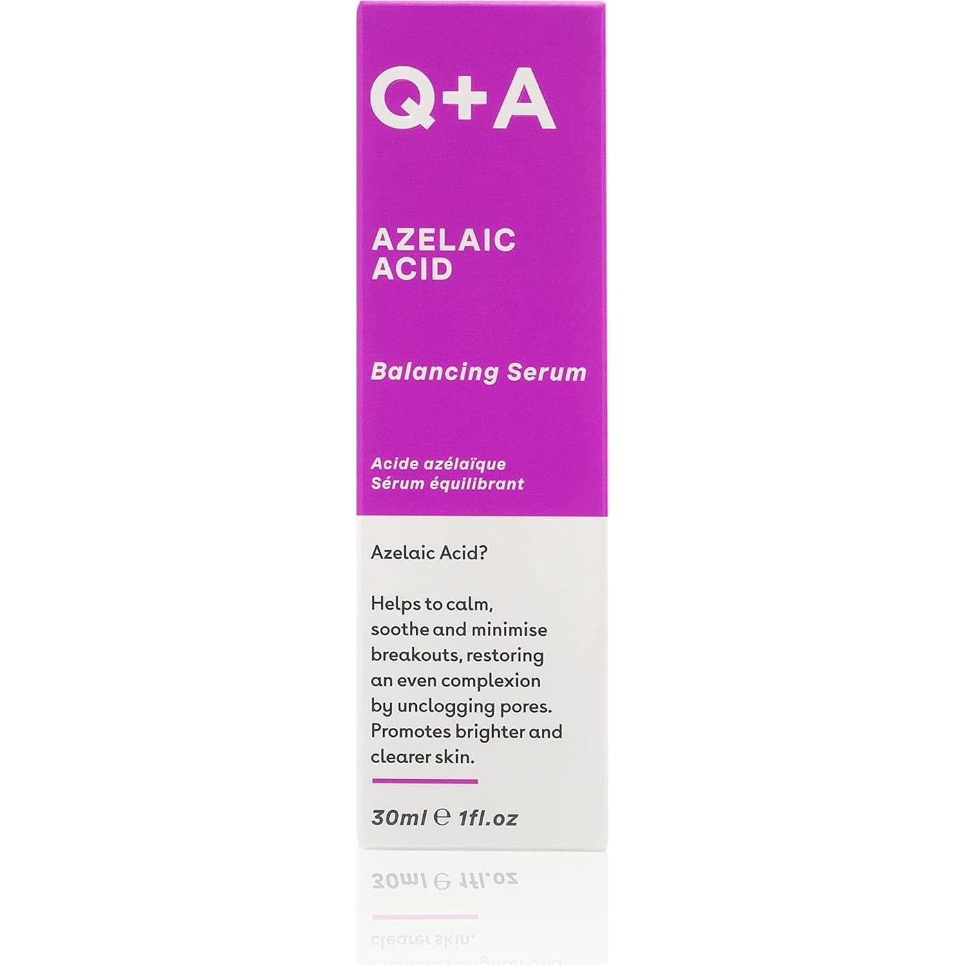 Suero Facial Equilibrante Q+A Ácido Azelaico 30ml con Zinc PCA