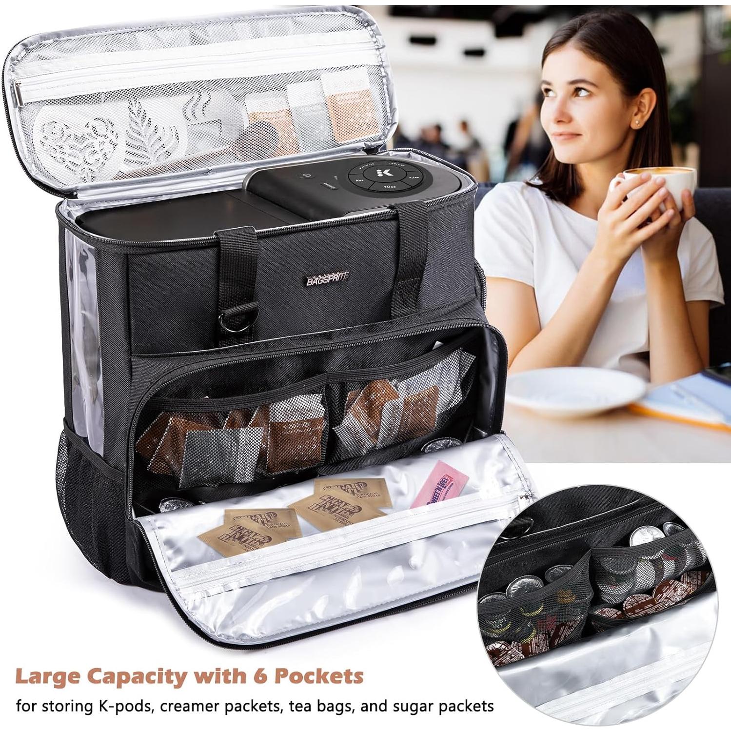 Bolsa de Viaje BAGSPRITE para Cafetera Keurig K-Slim Negra