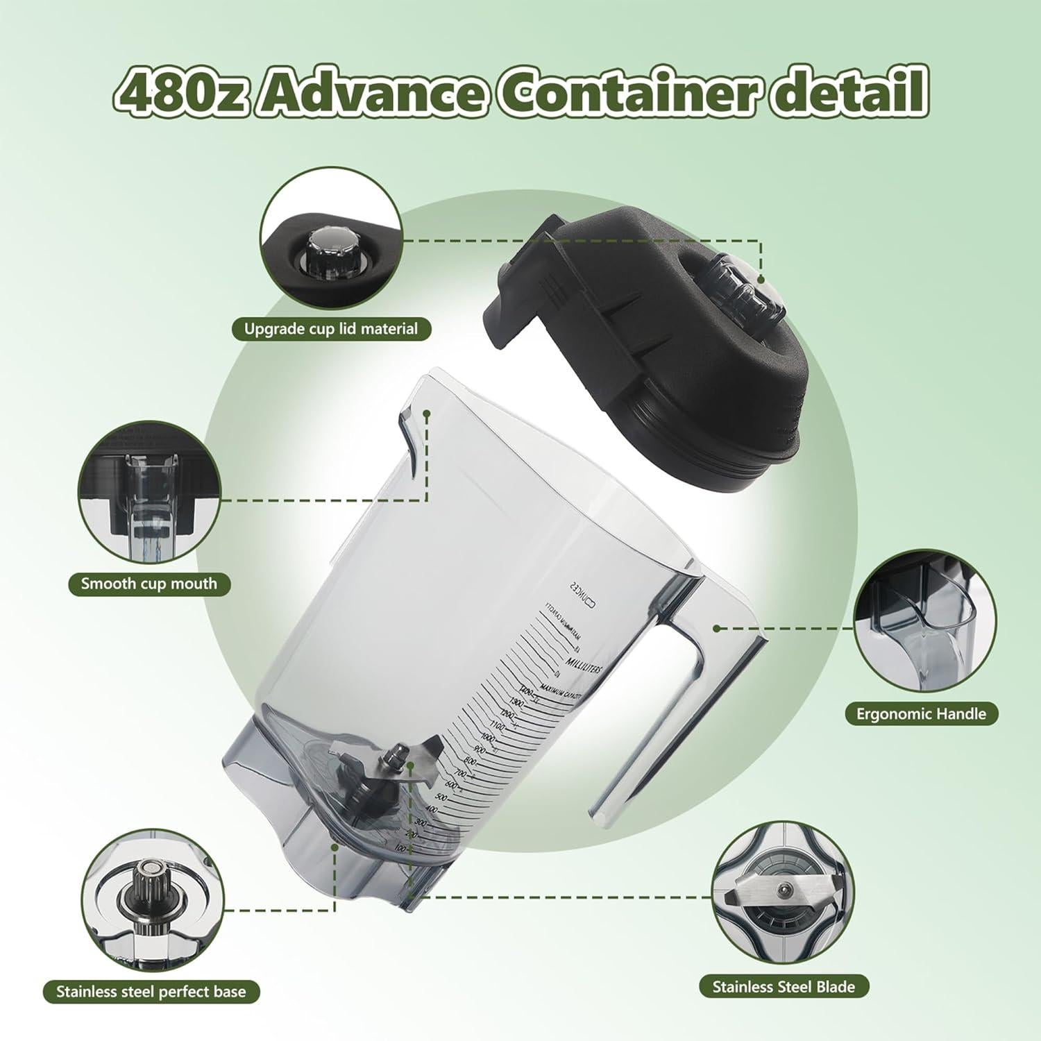 Jarra de licuadora Vitamix 48oz Advance para VM0145 y más