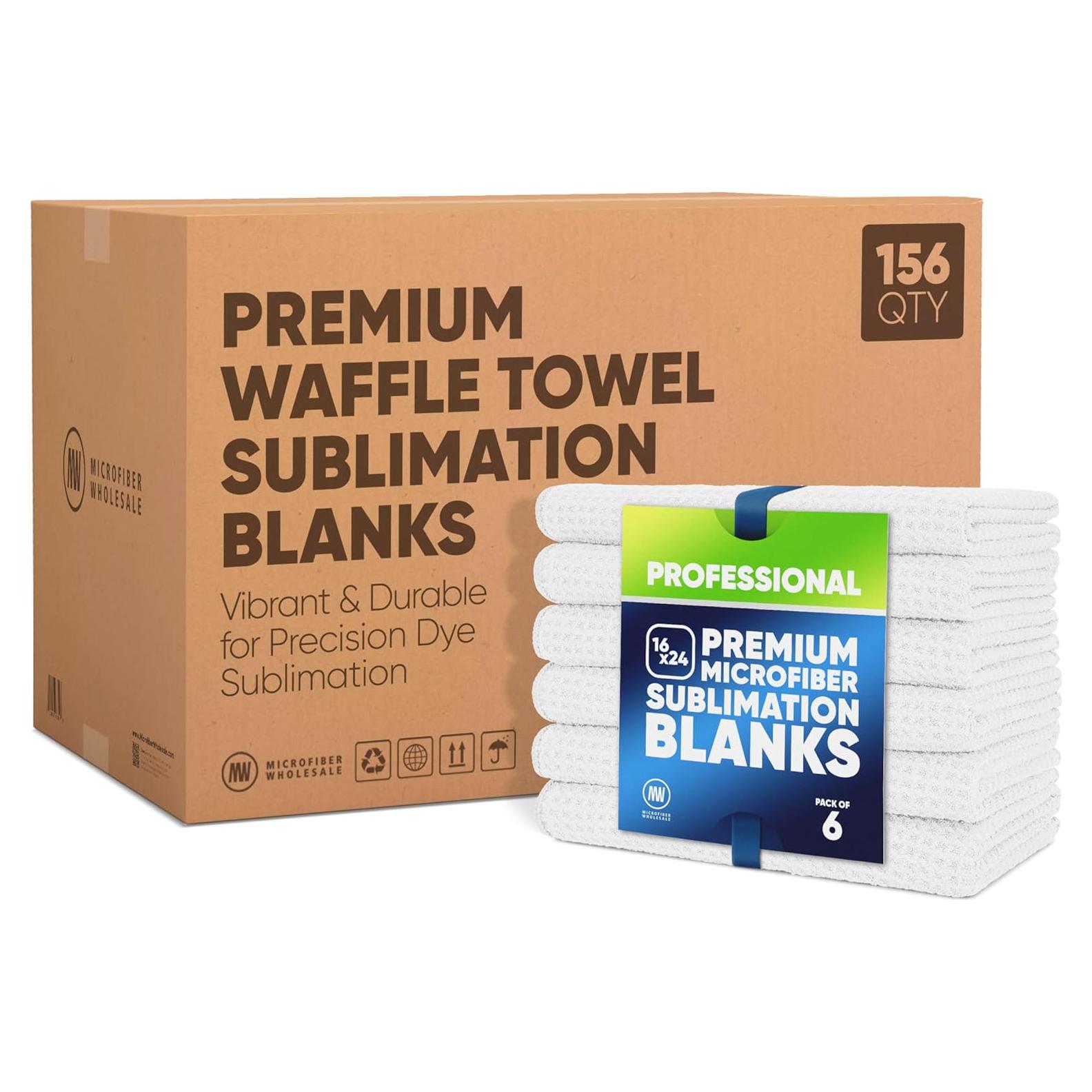 Toallas de Microfibra Blancas para Sublimación 40.6x61 cm - 156 Unidades