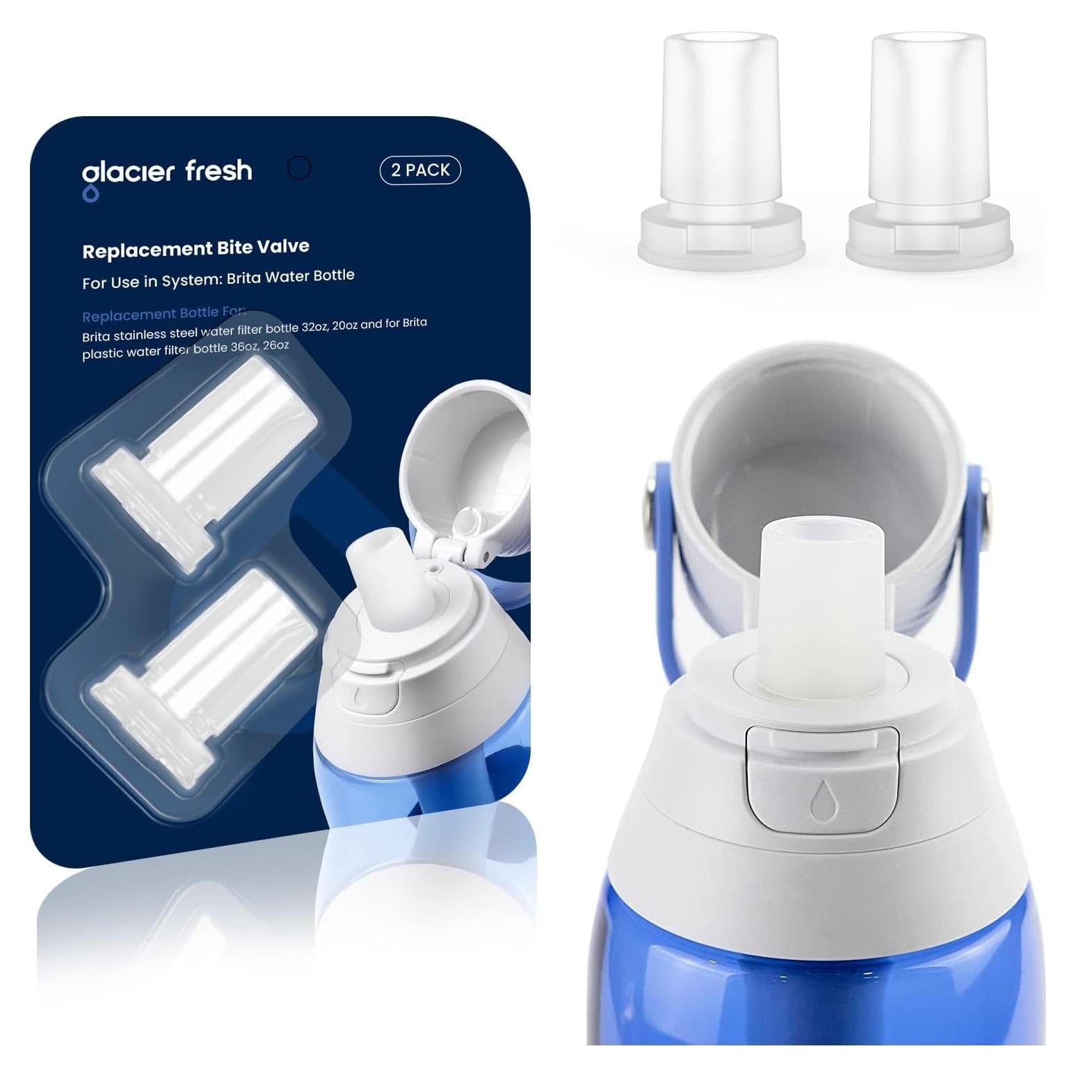 Válvula de Mordida GLACIER FRESH para Botellas Brita - Paquete de 2