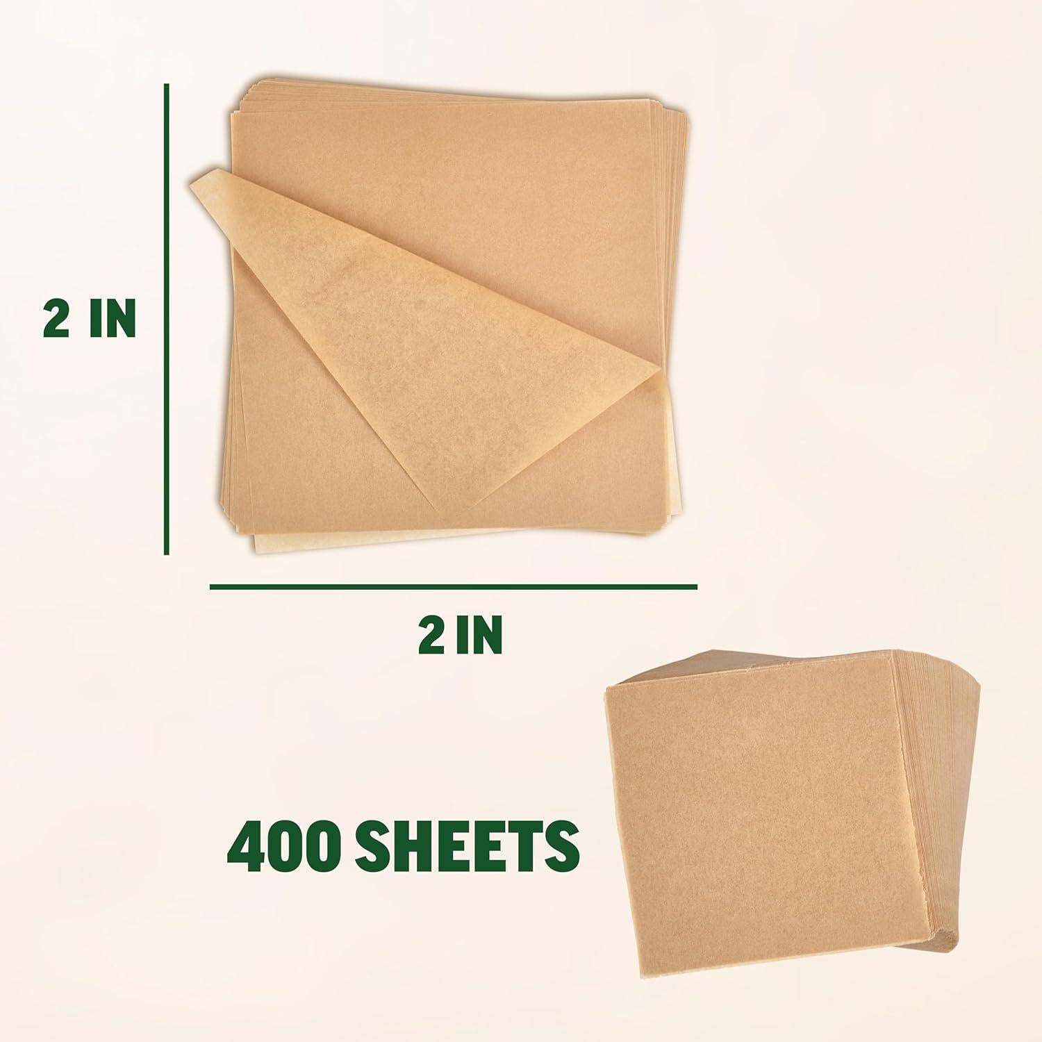 Papel Pergamino Sin Blanquear Zenlogy 5.08x5.08 cm - 400 Hojas