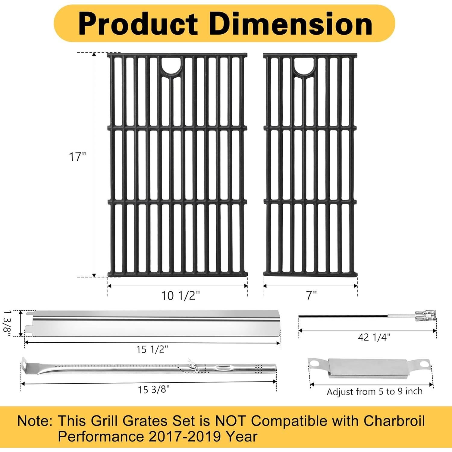 Piezas de Repuesto Parrilla Charbroil Performance 2 Quemadores