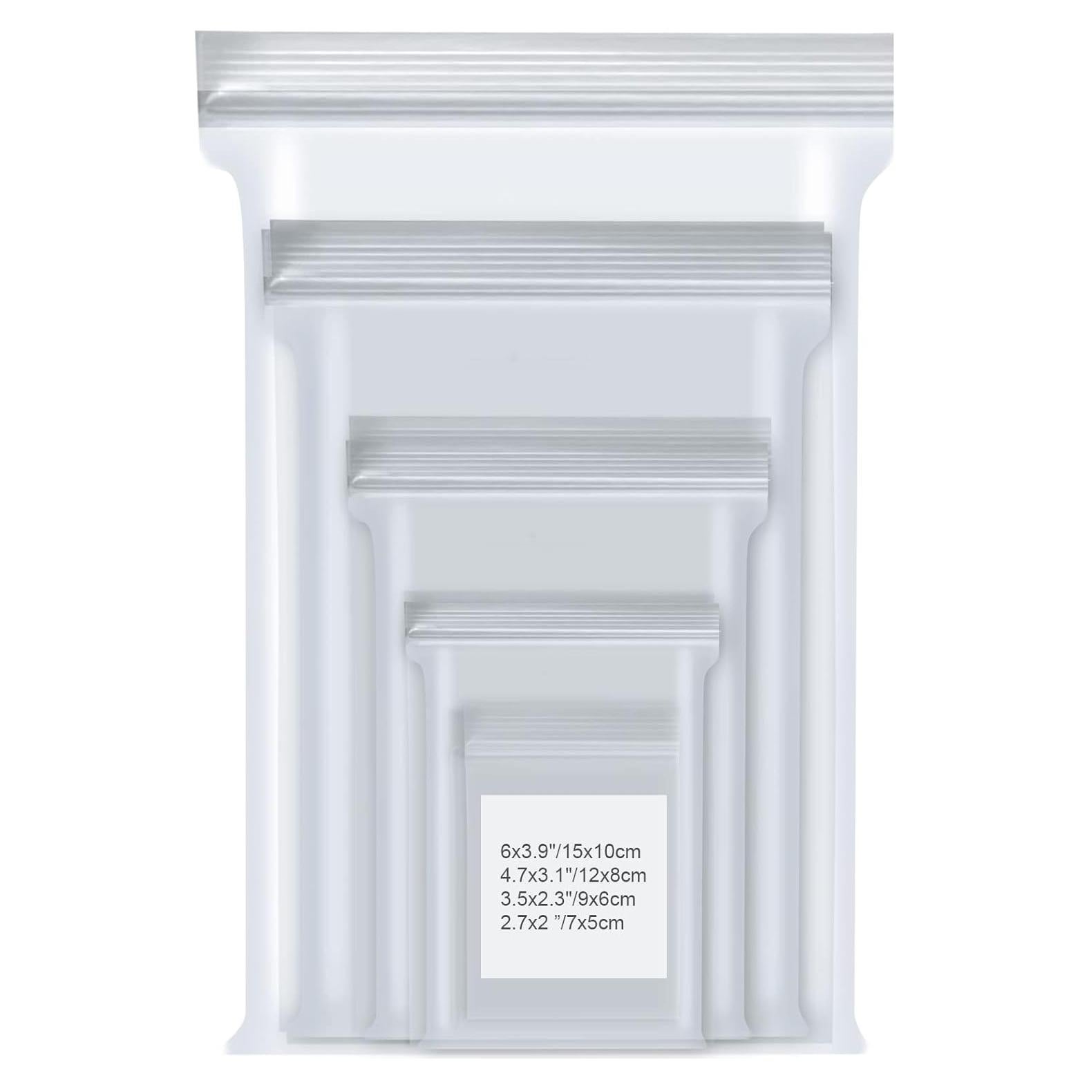 400 Bolsas de Plástico Reutilizables VOPTON 4 Tamaños 15x10cm