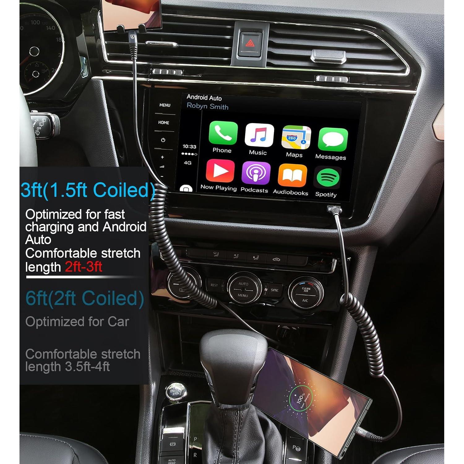 Cable USB C a USB C KIYODA 3 pies Carga Rápida 2 Pack