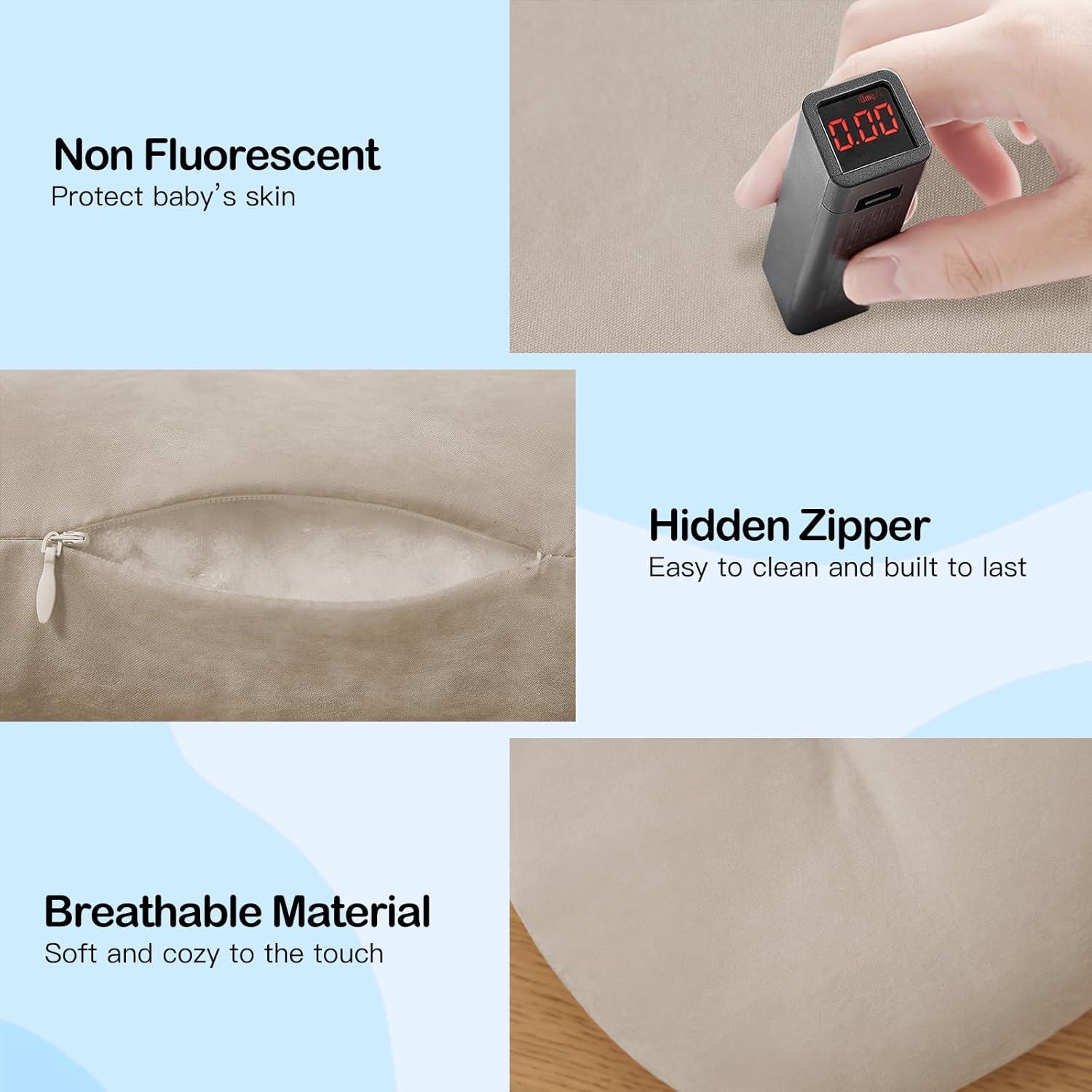 Cojín para Bebés Recien Nacidos Algodón Orgánico Albaricoque