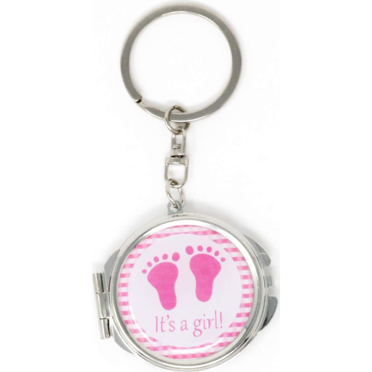 12 Espejos Compactos Llavero Baby Shower AmoreCreations