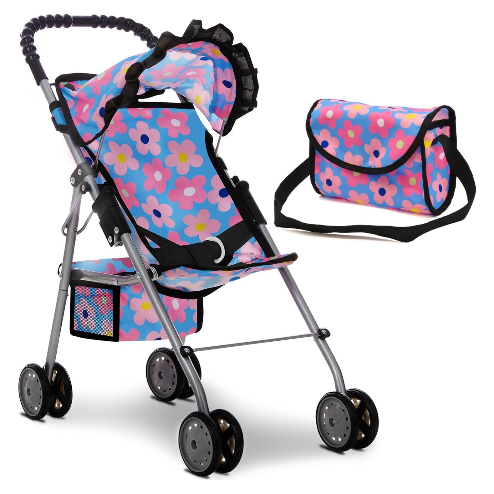 Carrito de Muñeca Dolls To Play Plegable Azul 50.8 cm