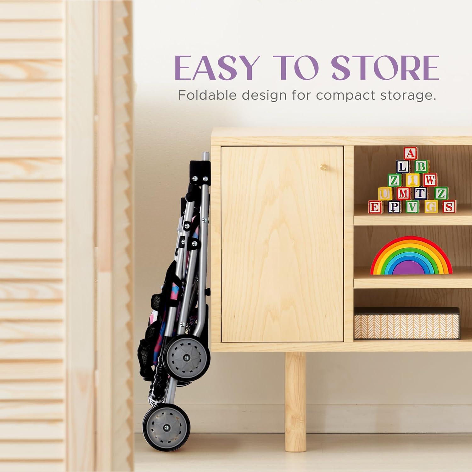 Carrito de Muñeca Dolls To Play Plegable Azul 50.8 cm