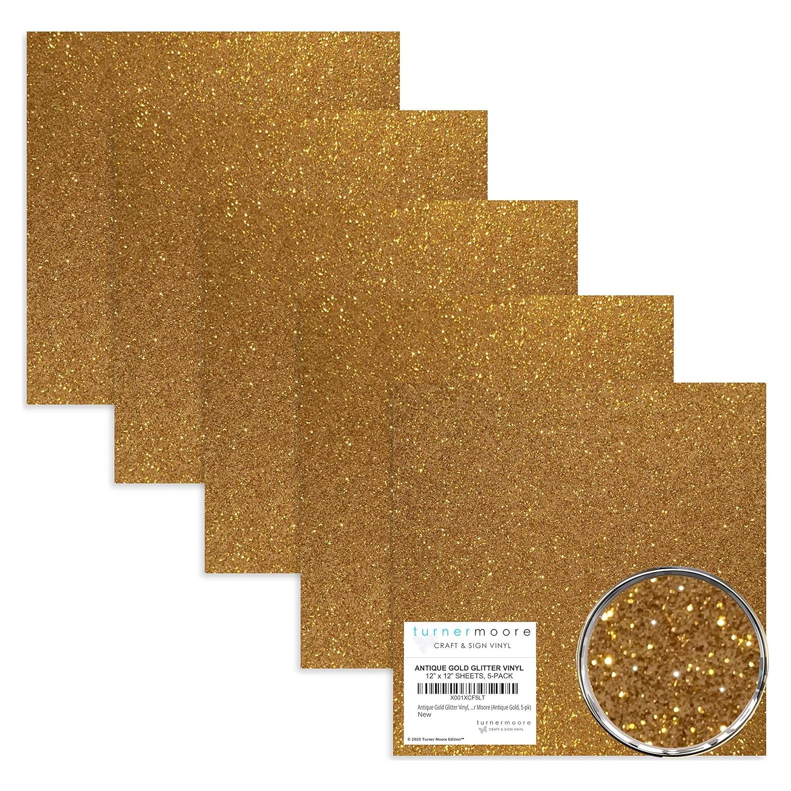 Vinilo Adhesivo Brillante Dorado Antiguo 30x30 cm - Turner Moore