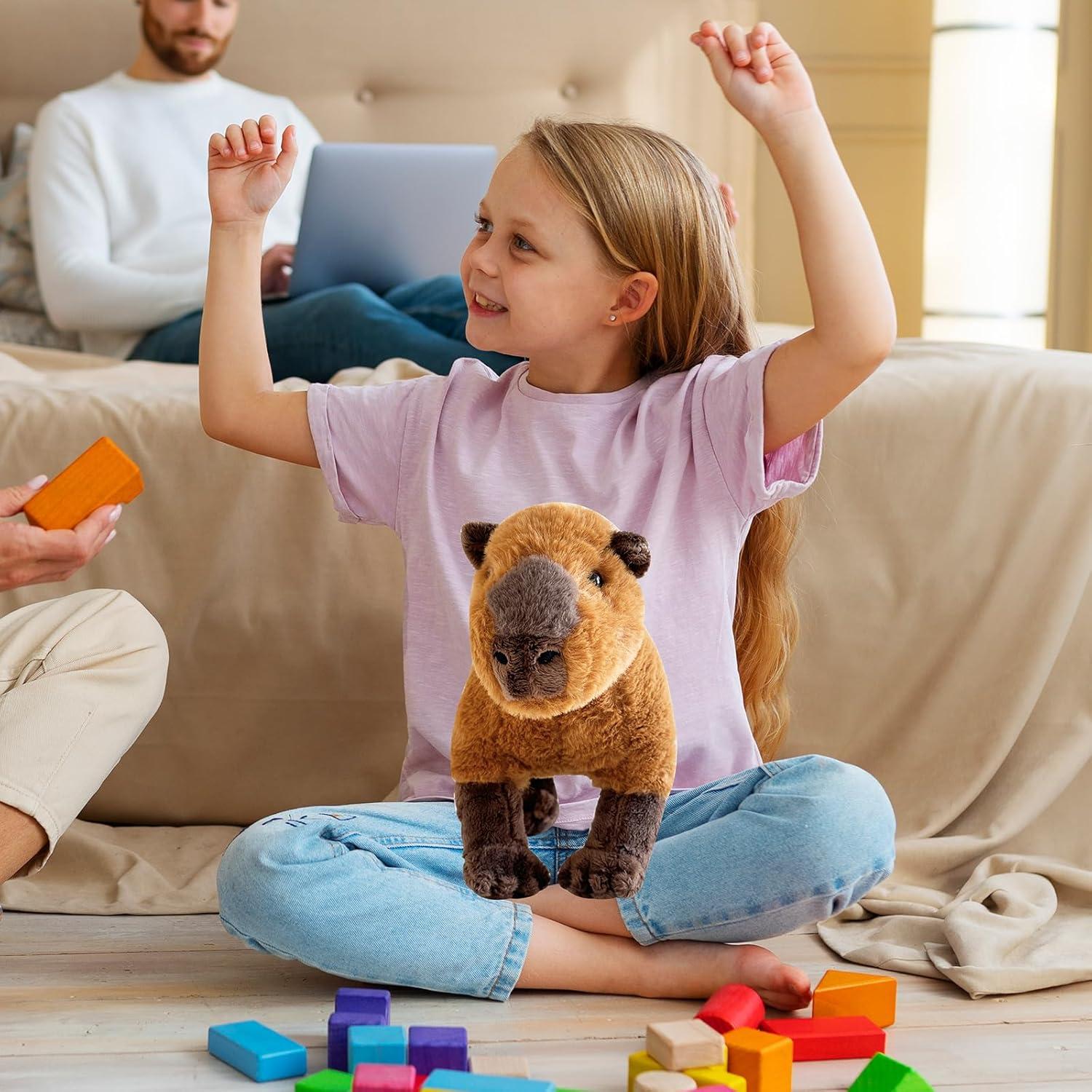 Juguete de Peluche Capibara Liraziva 20 cm Suave y Abrazable