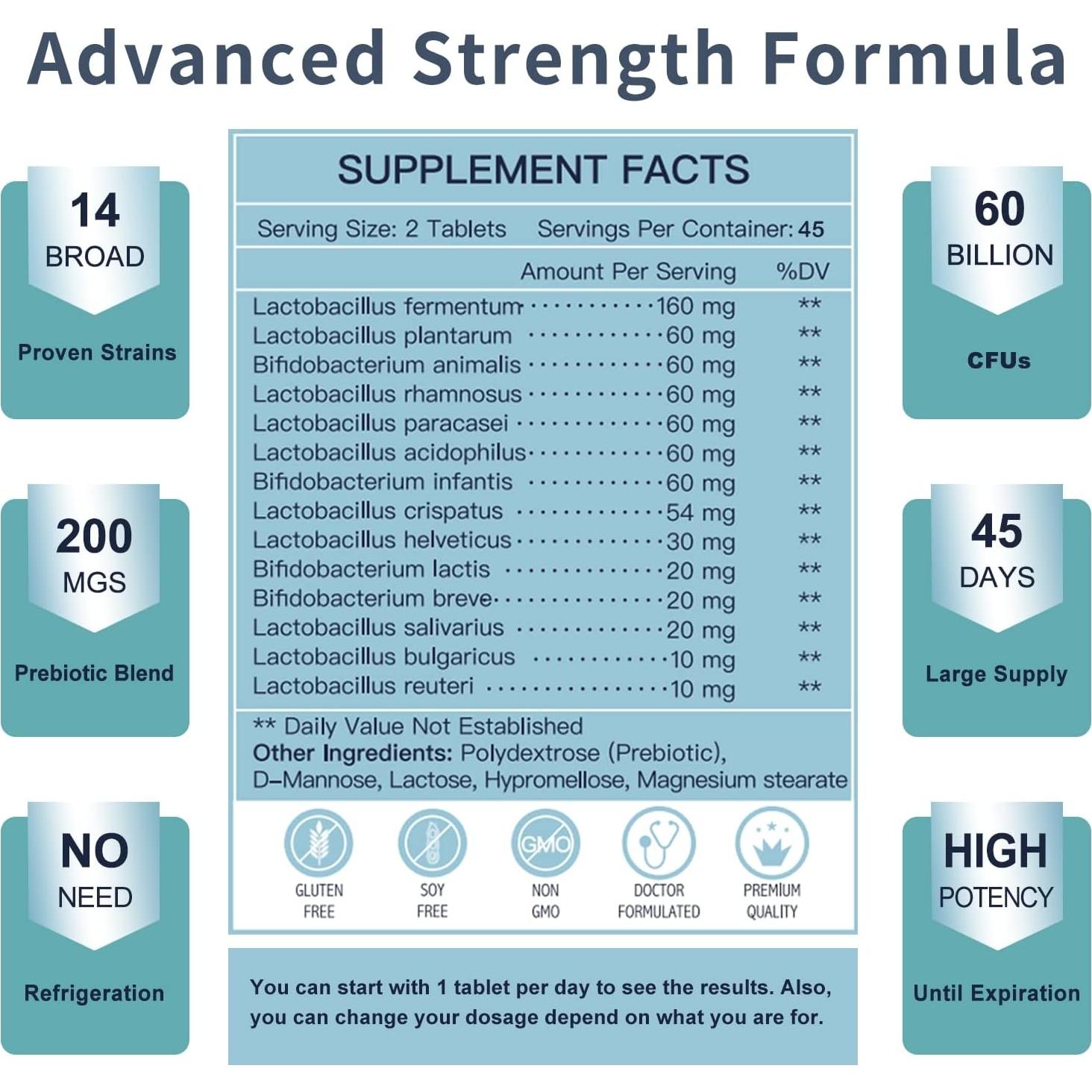 Probióticos para Hombres Nature Target 60 Mil Millones 90 Tabletas